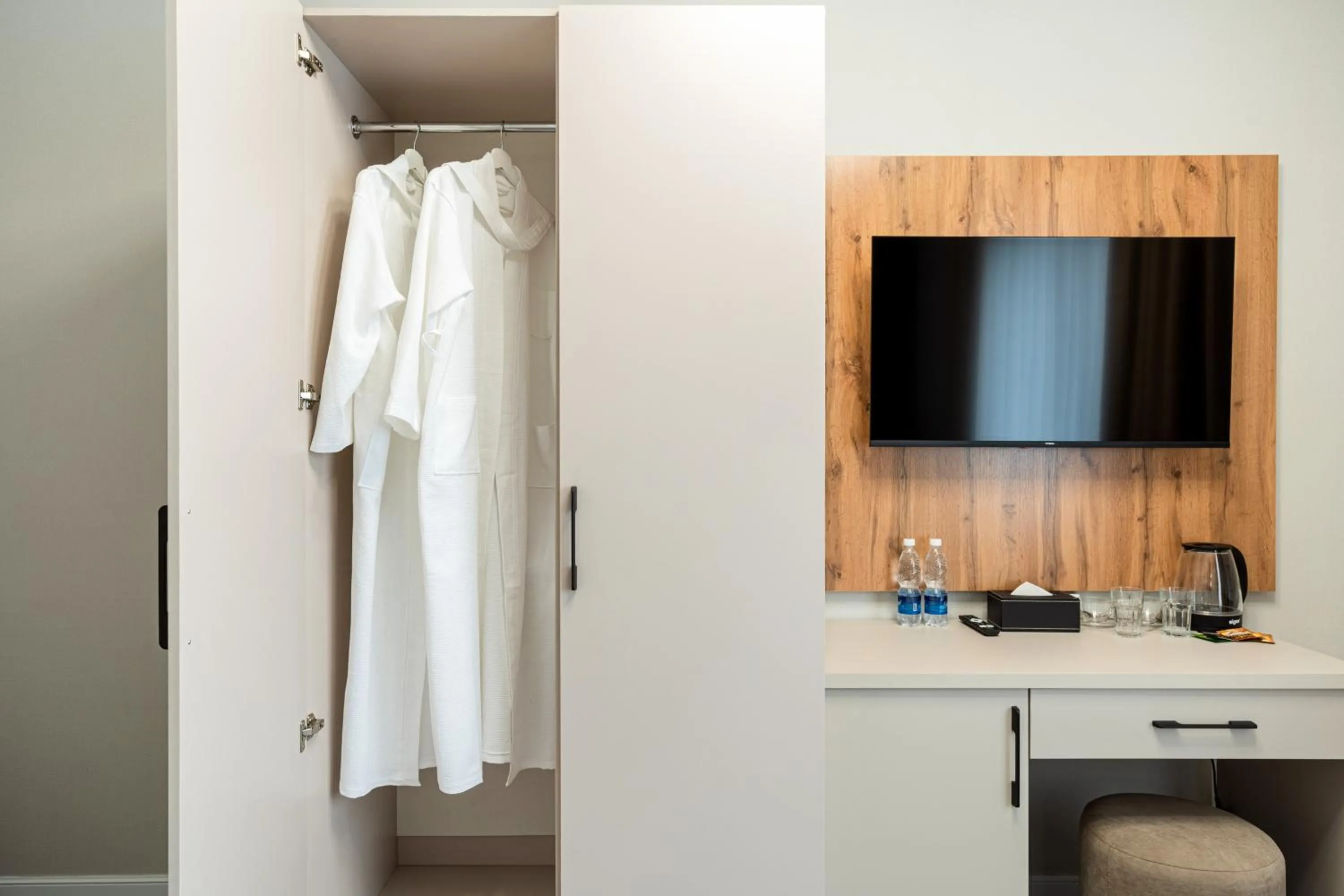 wardrobe in Cozy Hotel