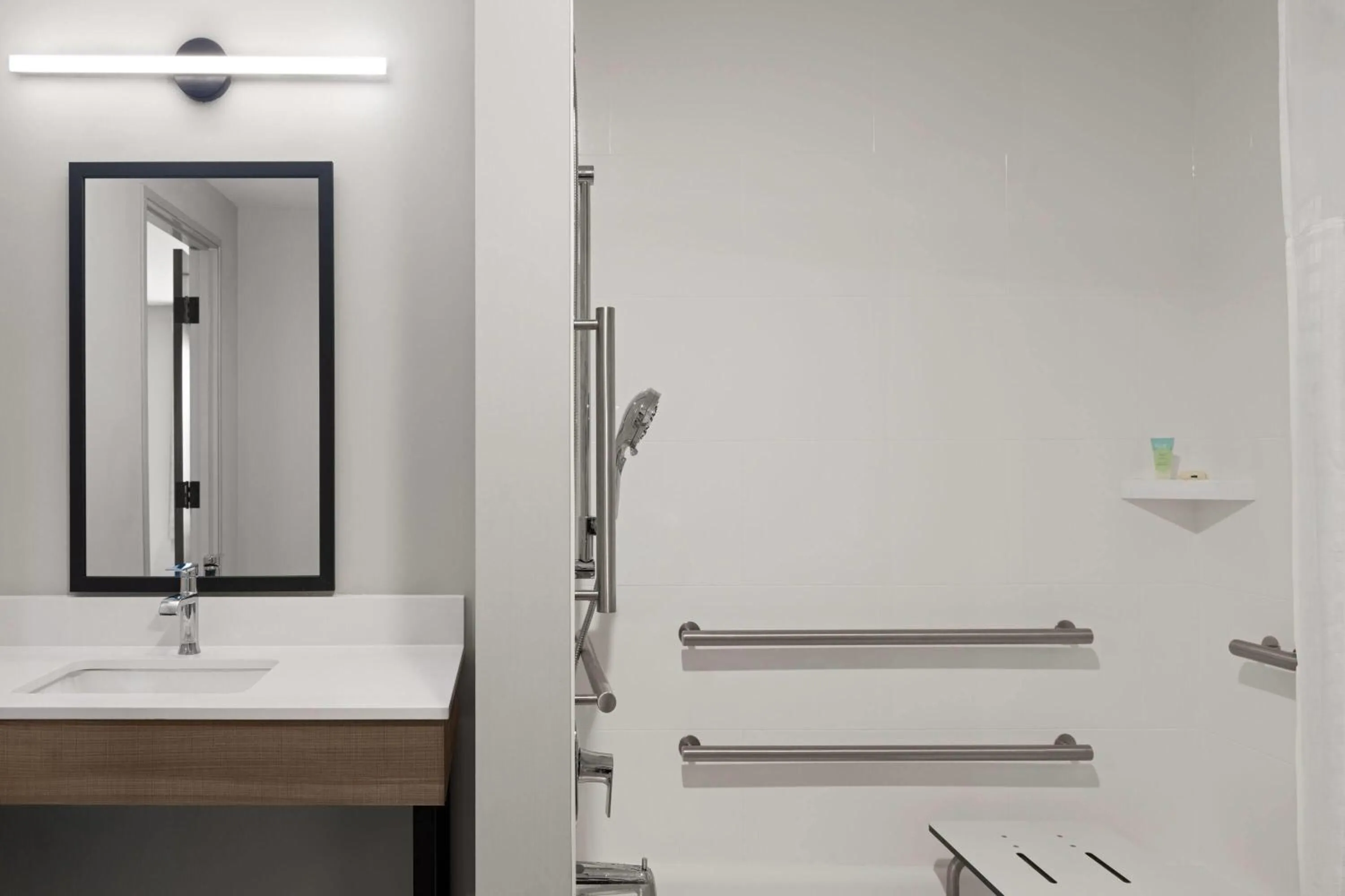 Bathroom in ECHO Suites Extended Stay by Wyndham Indianapolis AmeriPlex