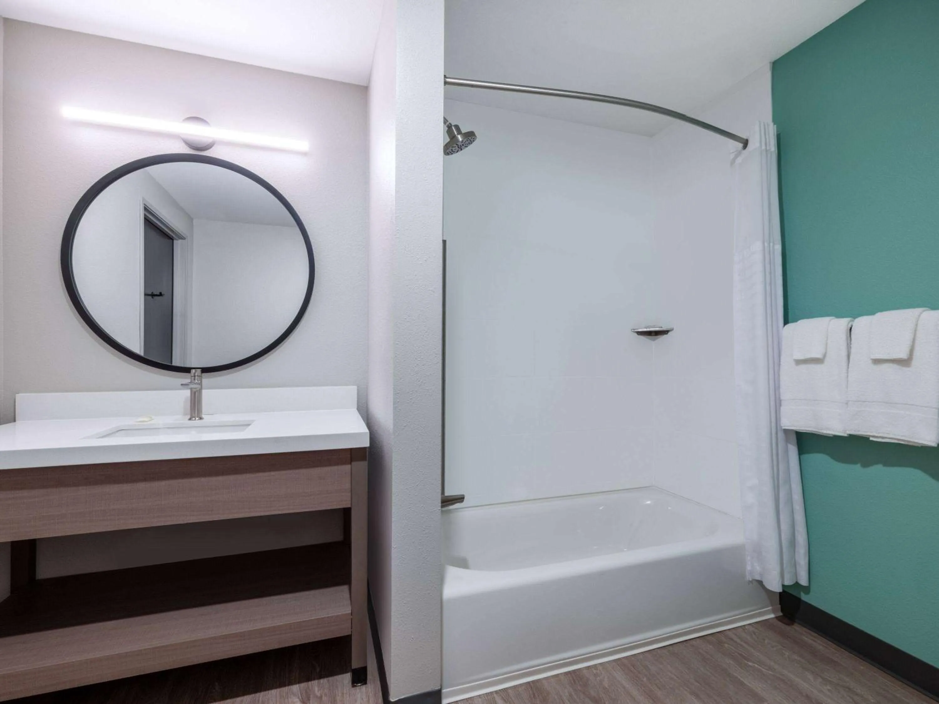 Bathroom in ECHO Suites Extended Stay by Wyndham Indianapolis AmeriPlex