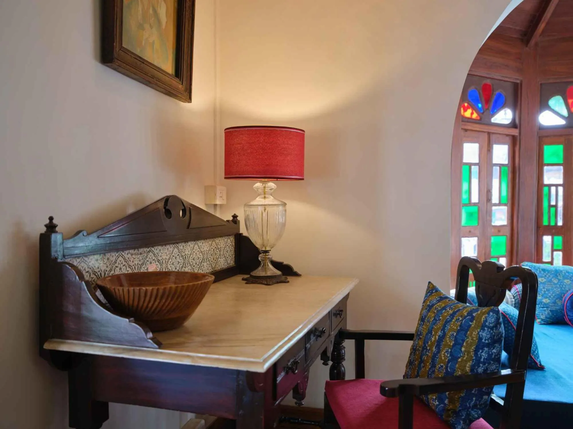 Living room, Bed in juSTa Diwans Bungalow