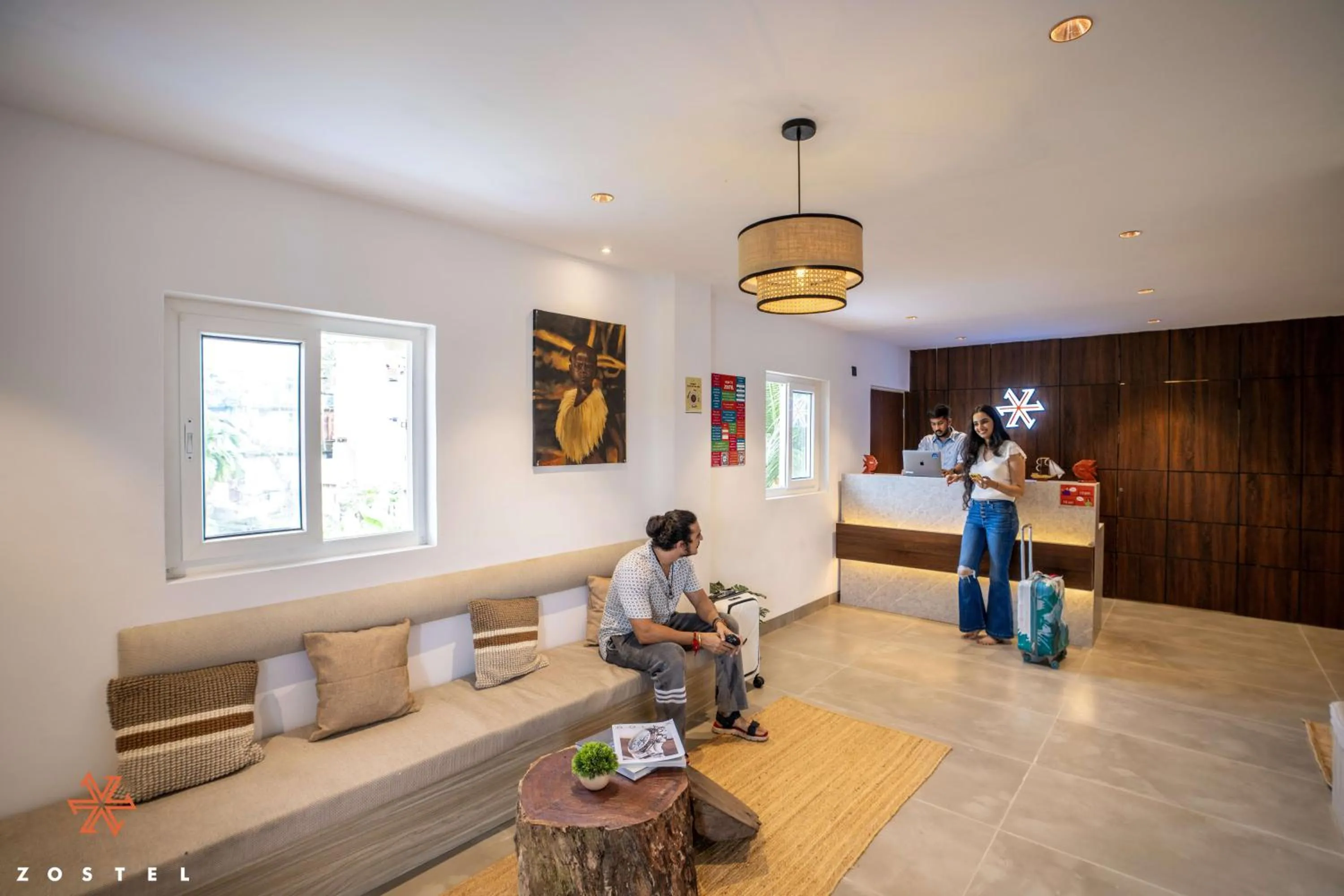 Living room in Zostel Port Blair