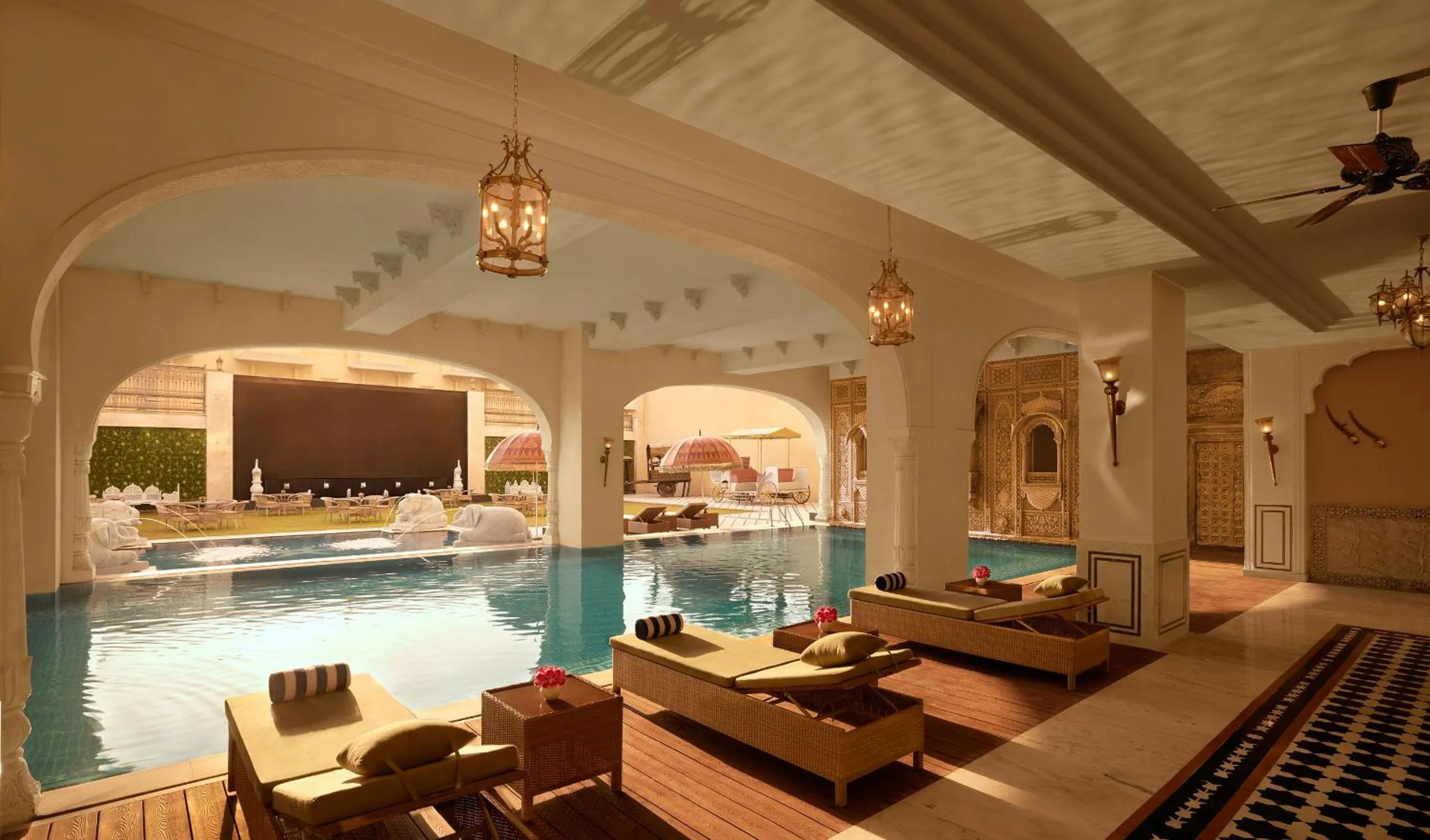 Swimming pool in Anantara Jewel Bagh Jaipur