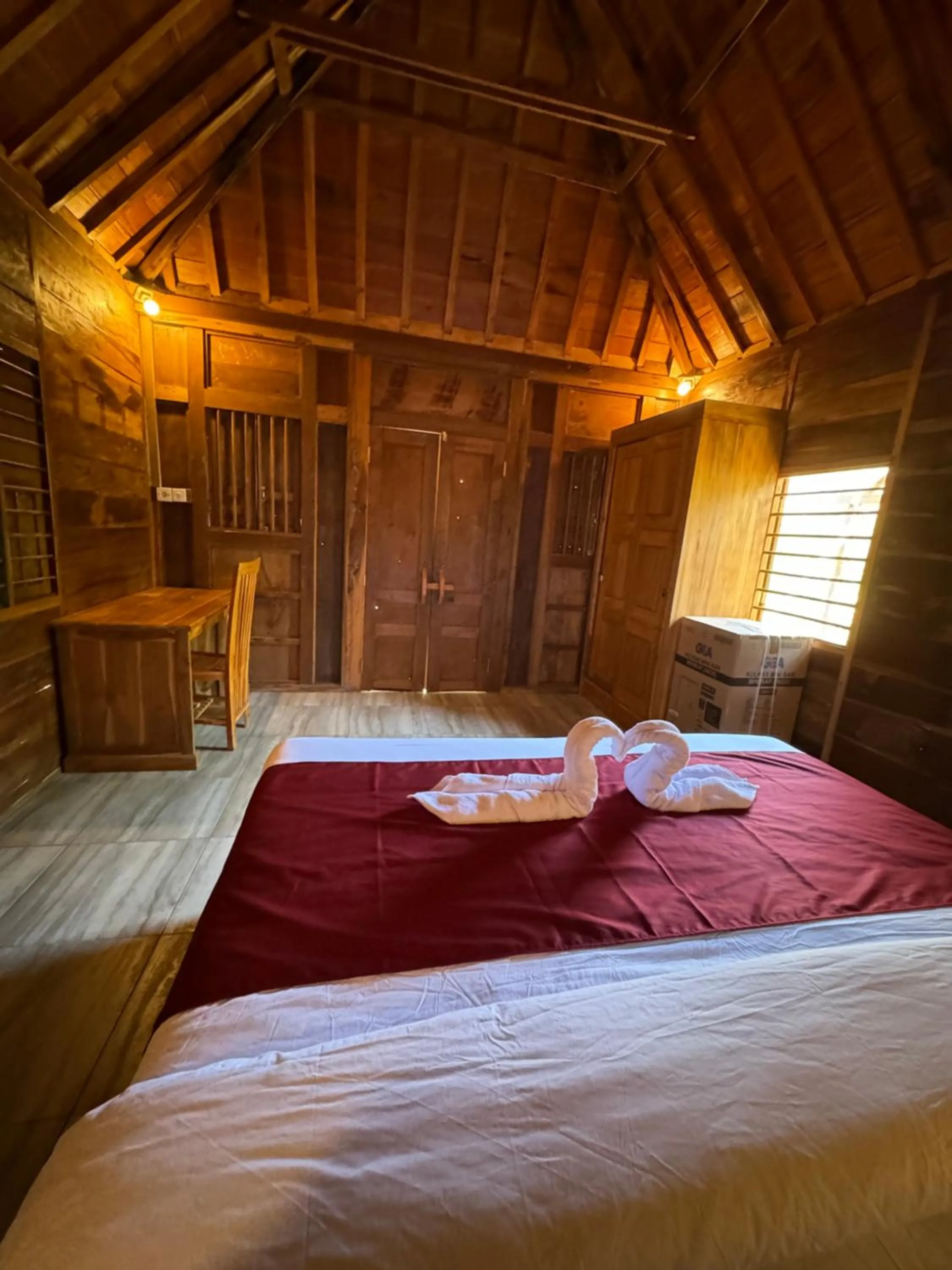 Bed in Oemah Kangin Homestay