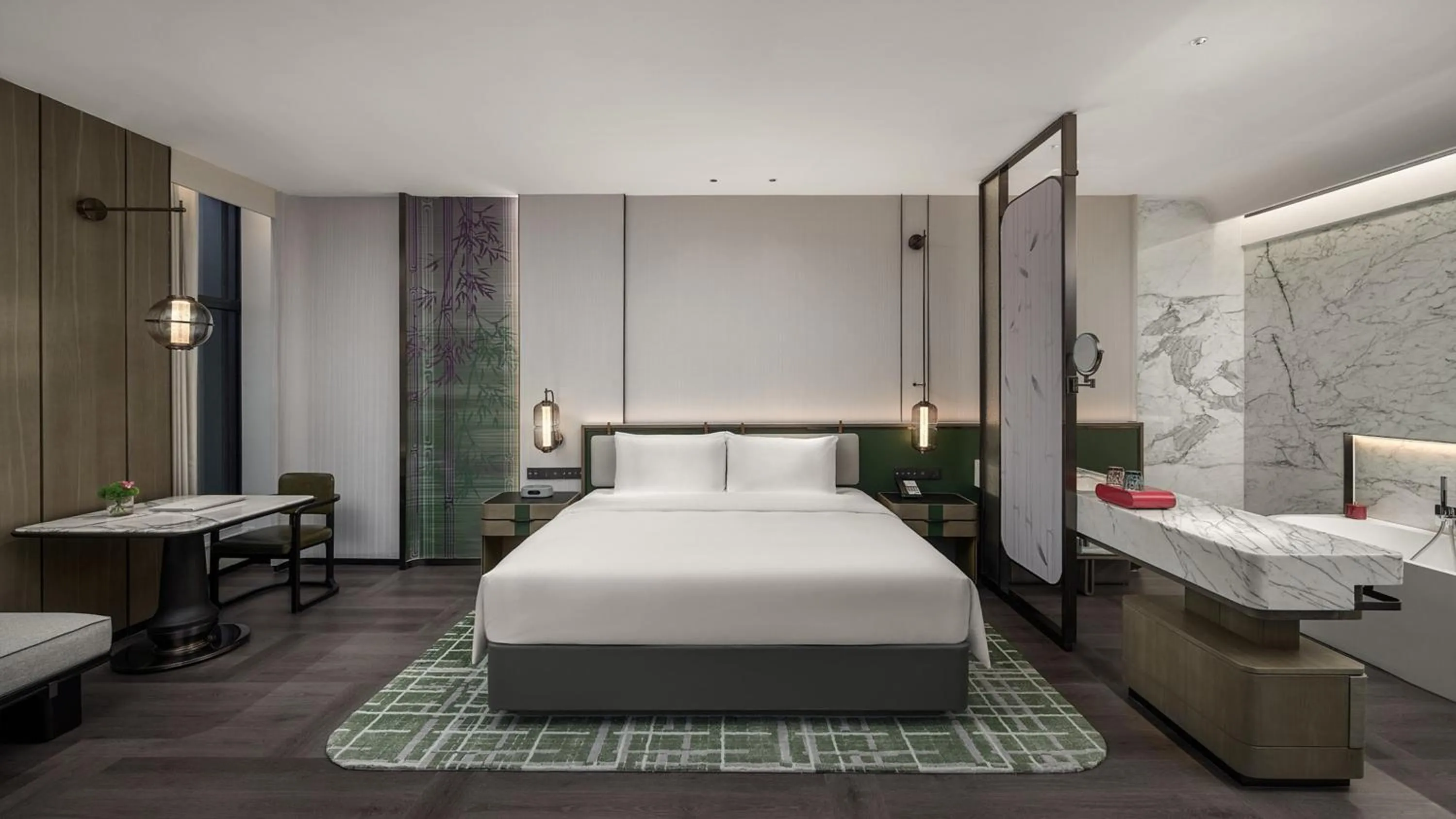 Photo of the whole room, Bed in HUALUXE Chongqing Science Hall