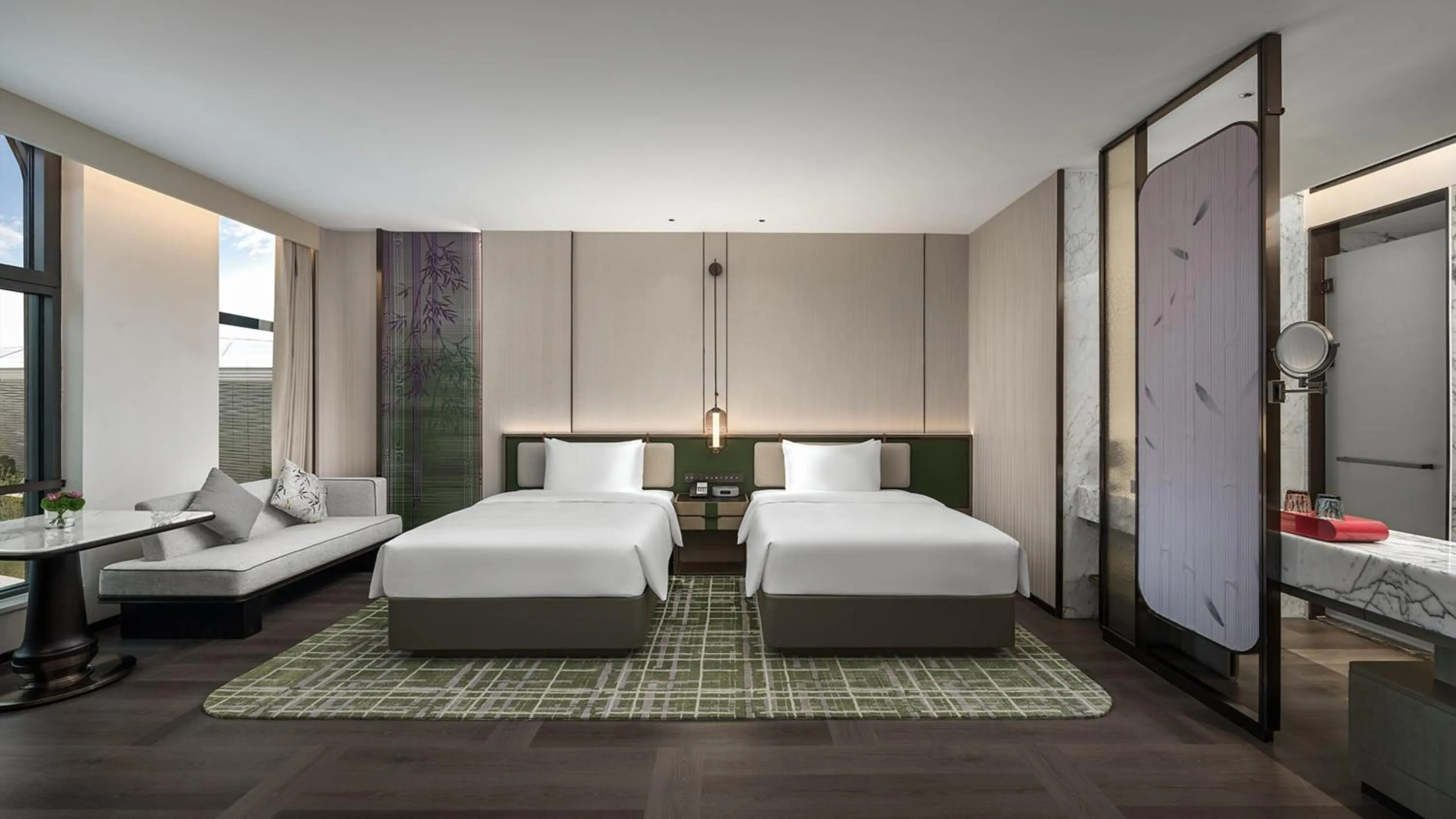 Photo of the whole room, Bed in HUALUXE Chongqing Science Hall