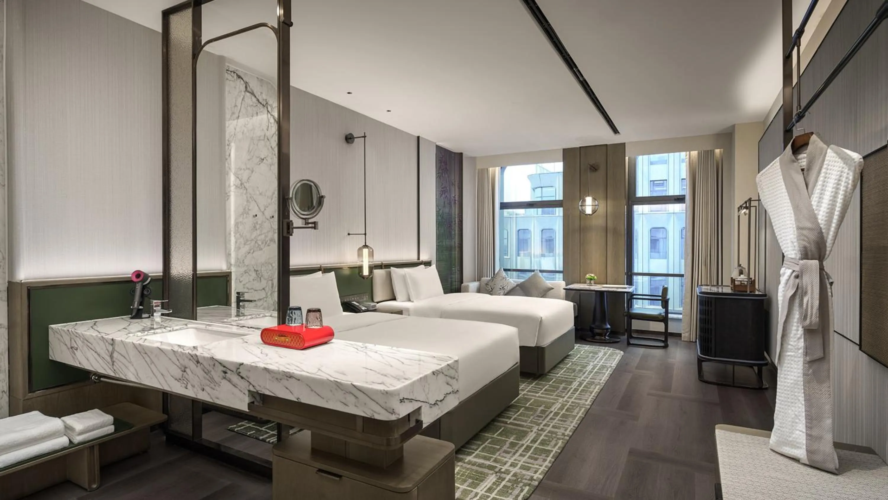 Photo of the whole room, Bed in HUALUXE Chongqing Science Hall