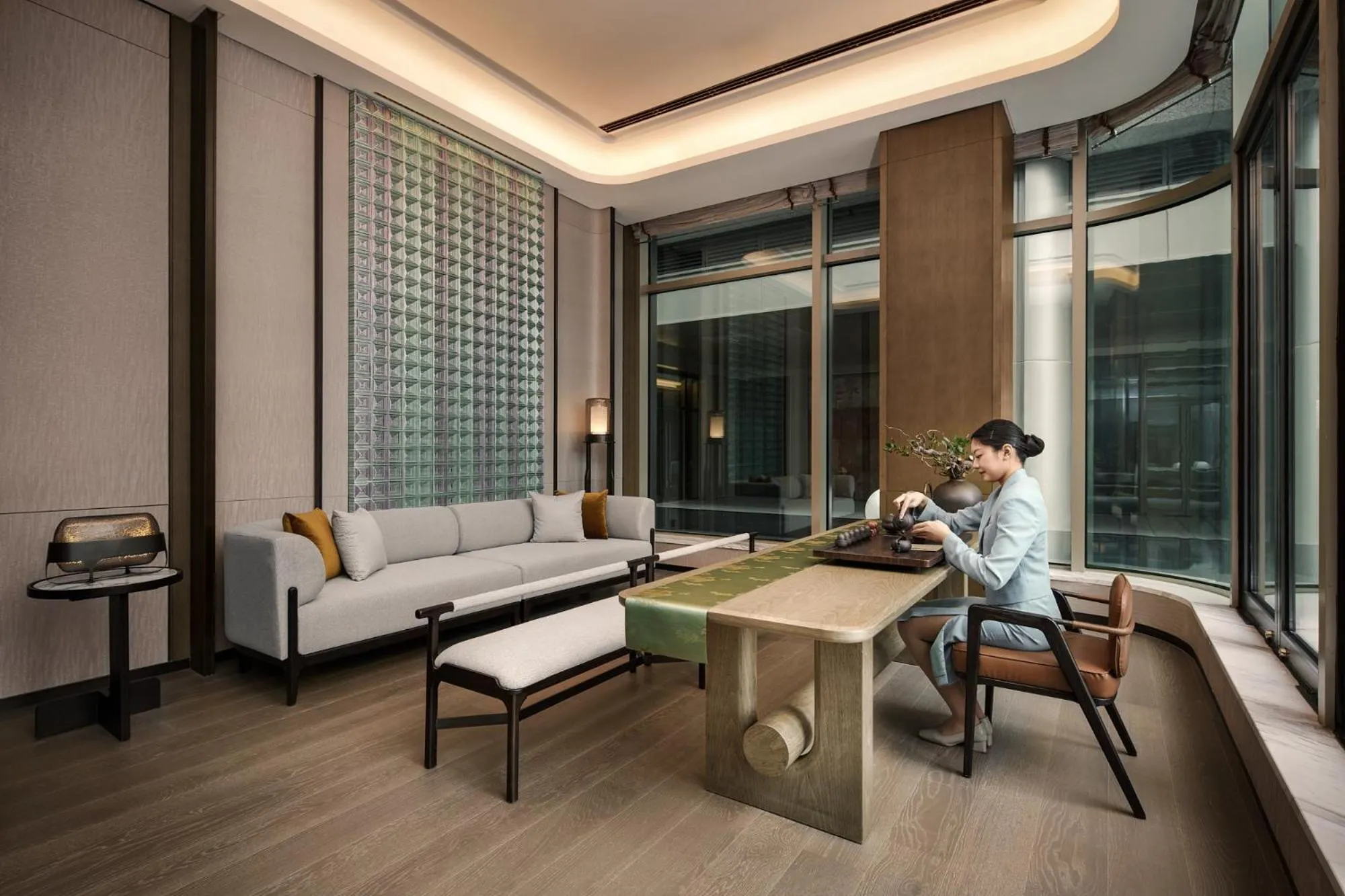 Seating area in HUALUXE Chongqing Science Hall