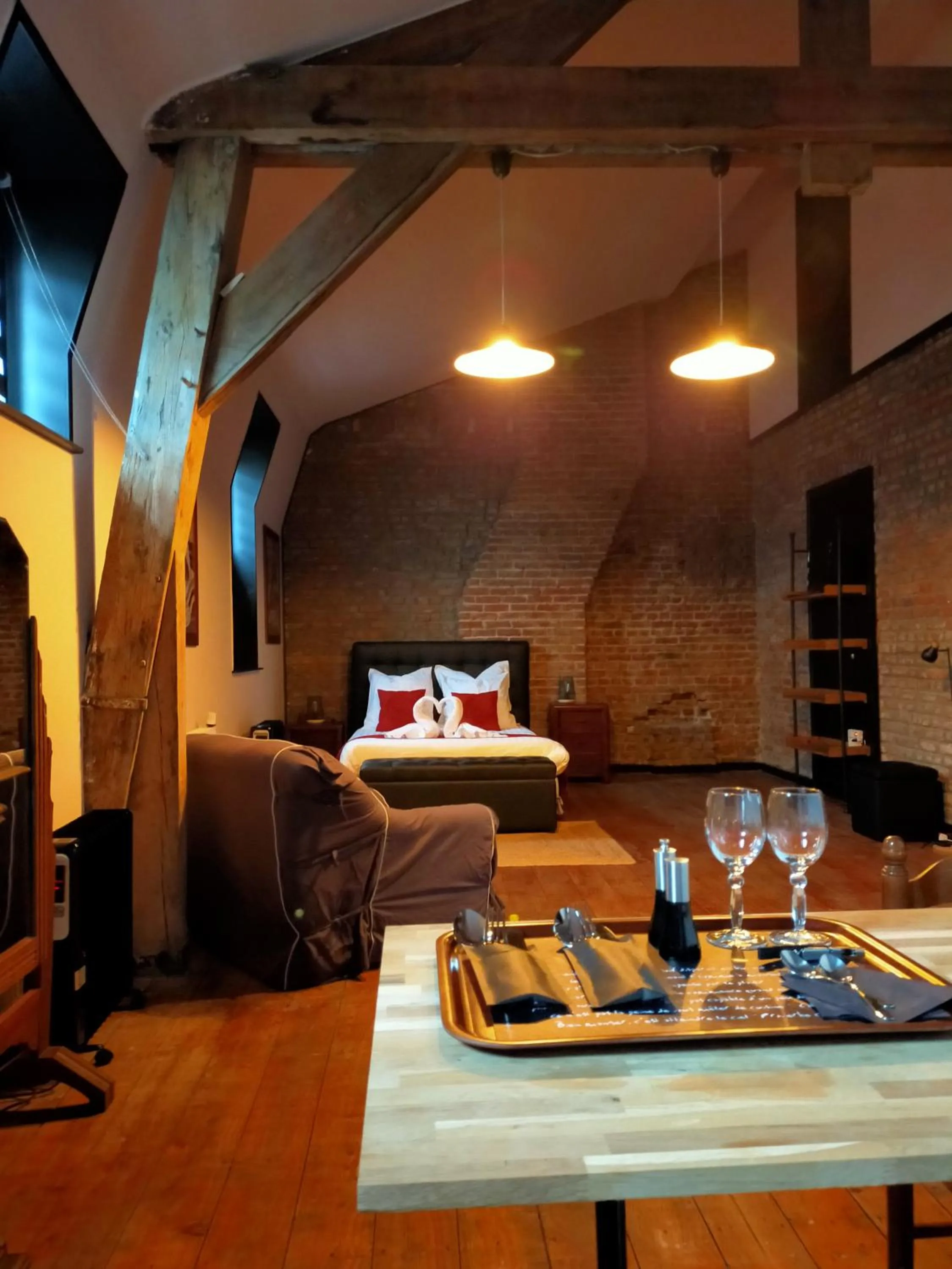 Lounge or bar in La Maison Bleue de Roubaix