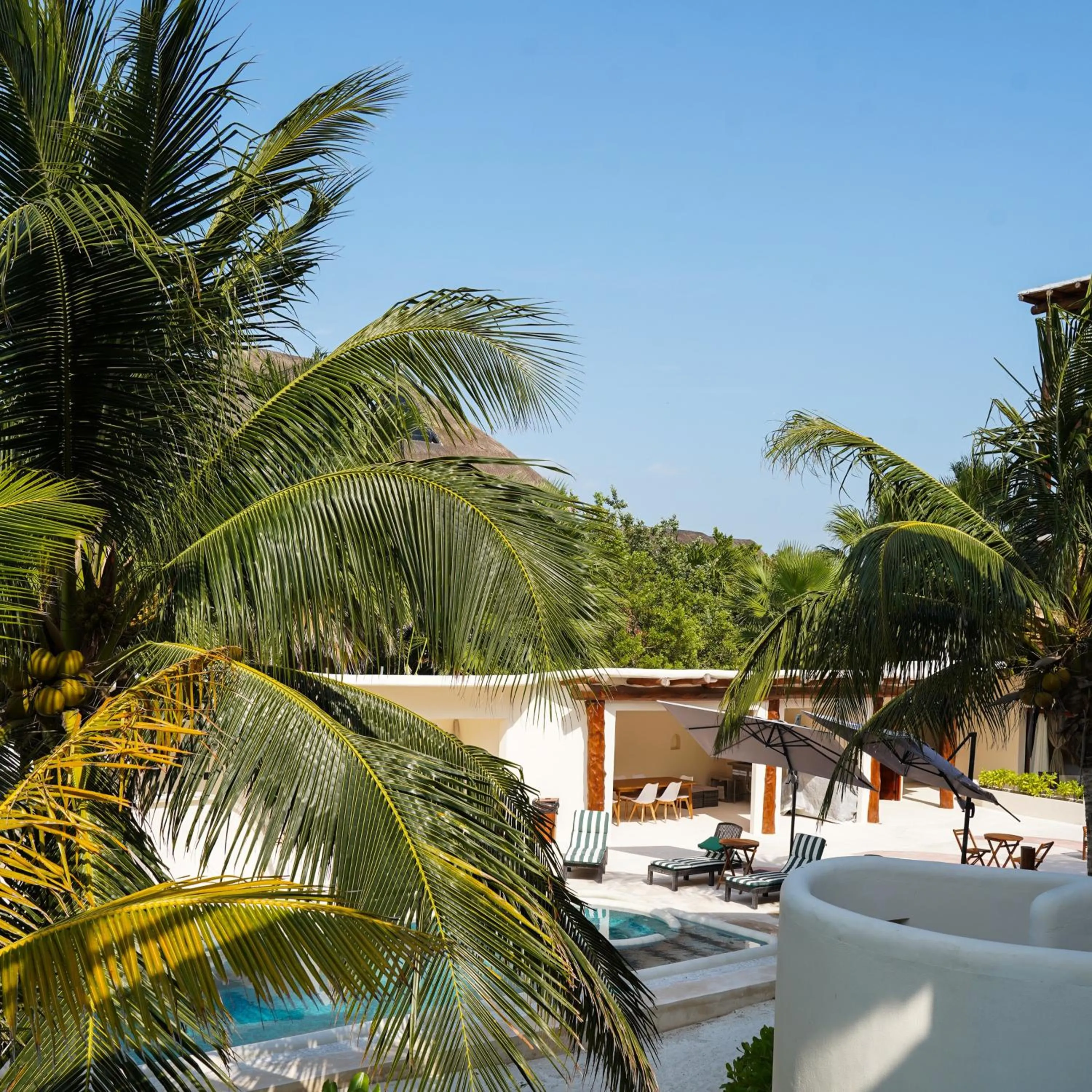 Pool view in Beachfront Hotel Boutique DK