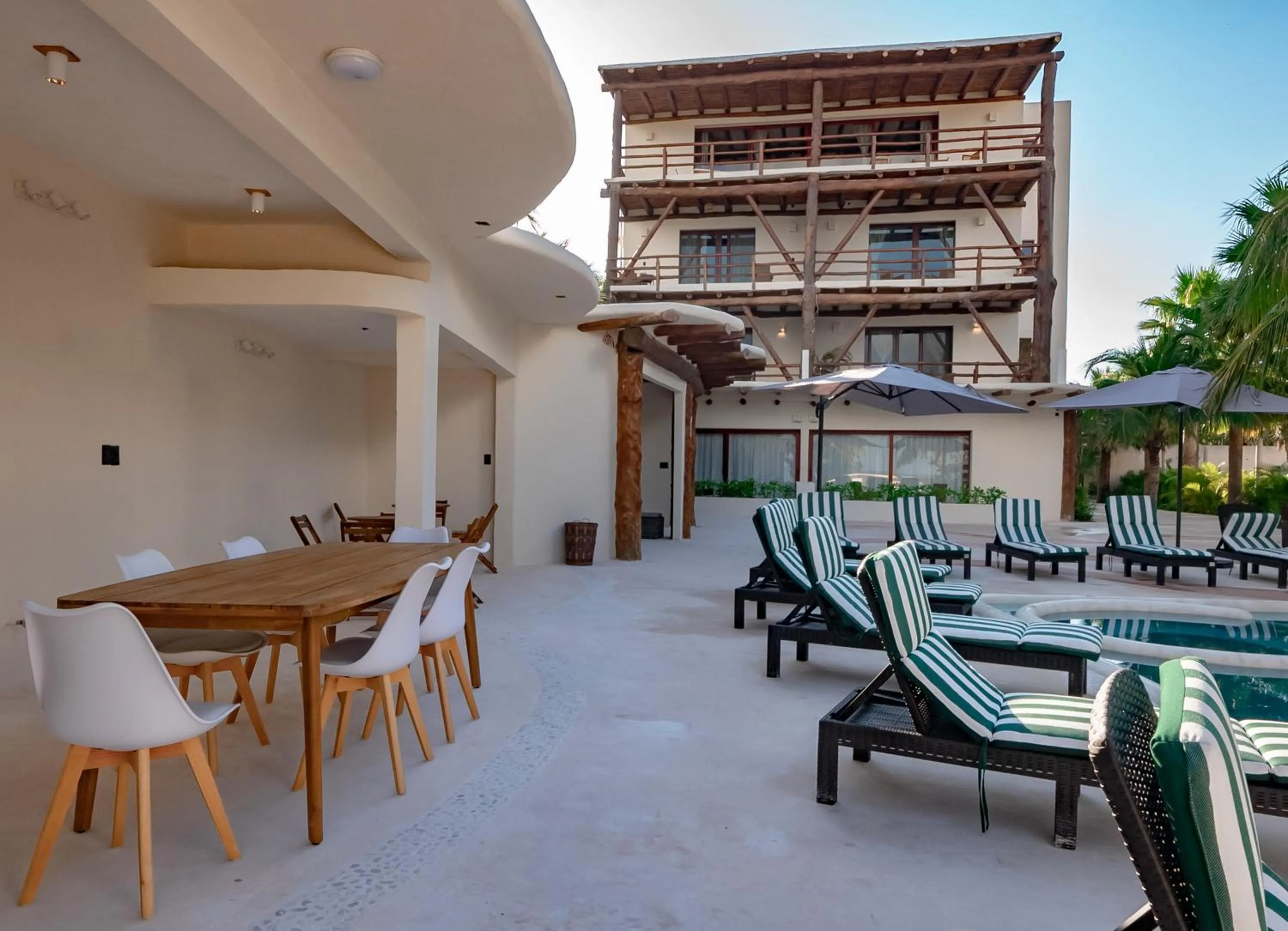 sunbed in Beachfront Hotel Boutique DK