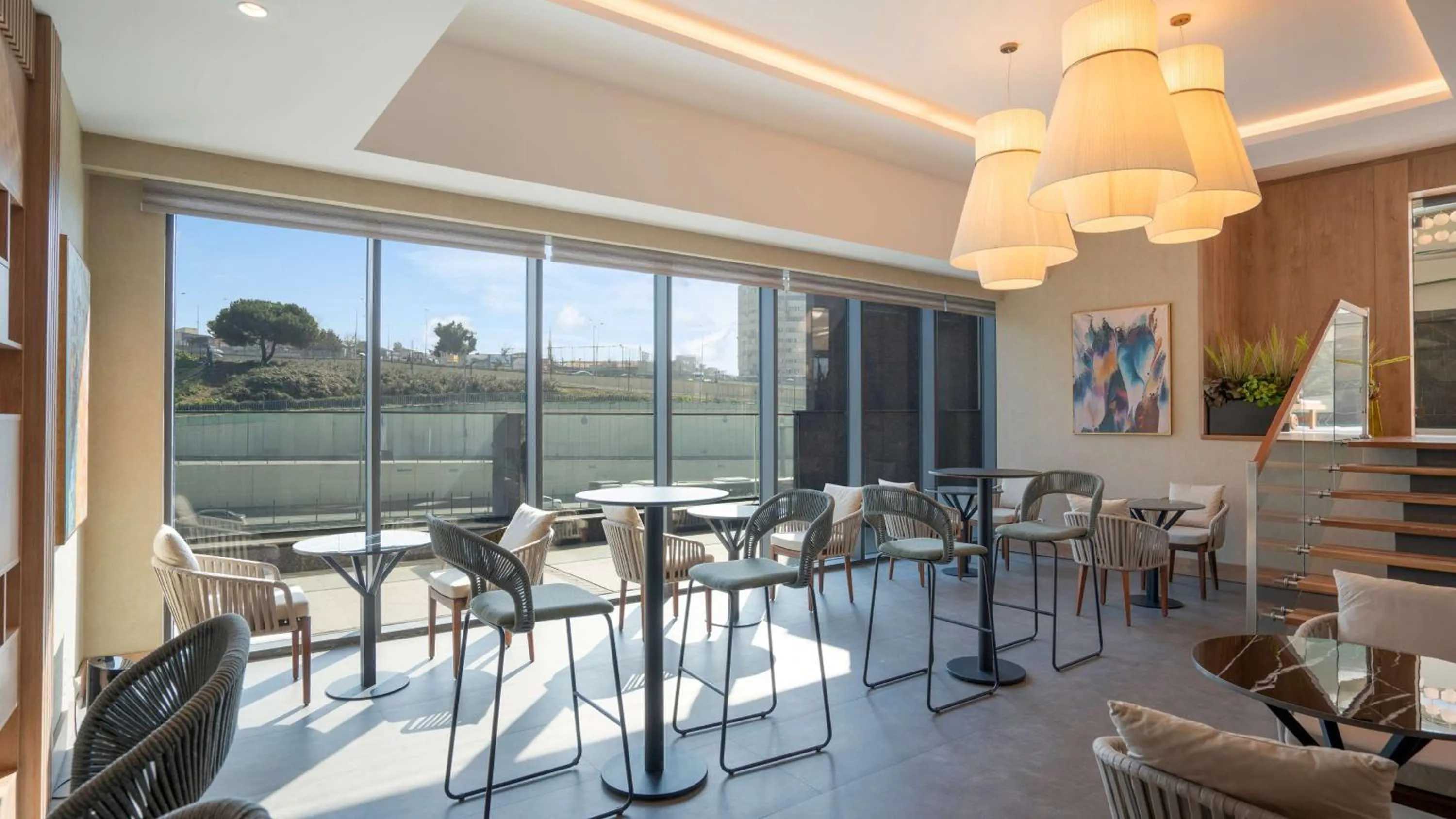 Pool view in Radisson Hotel Istanbul Merter