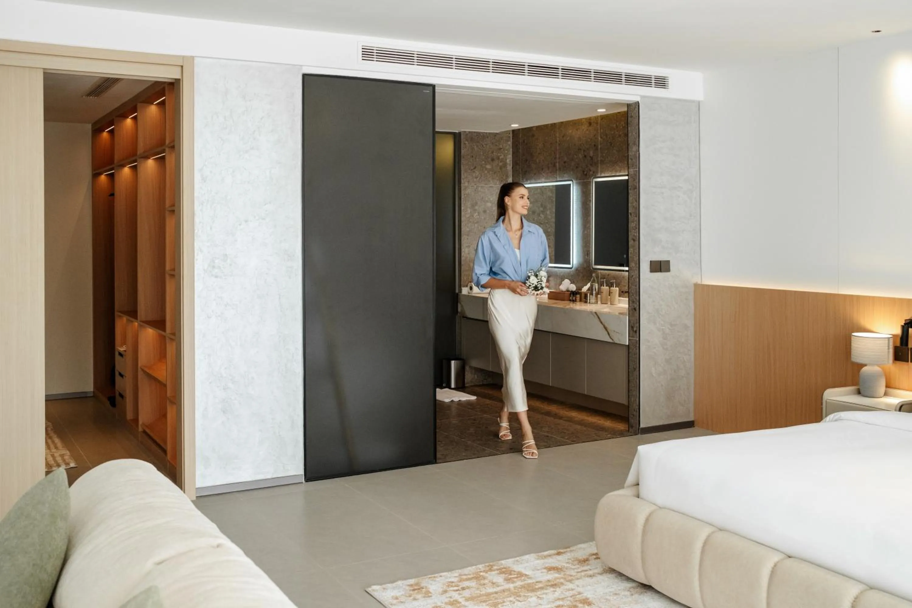 Bathroom, Bed in Kora Beach Resort Phuket