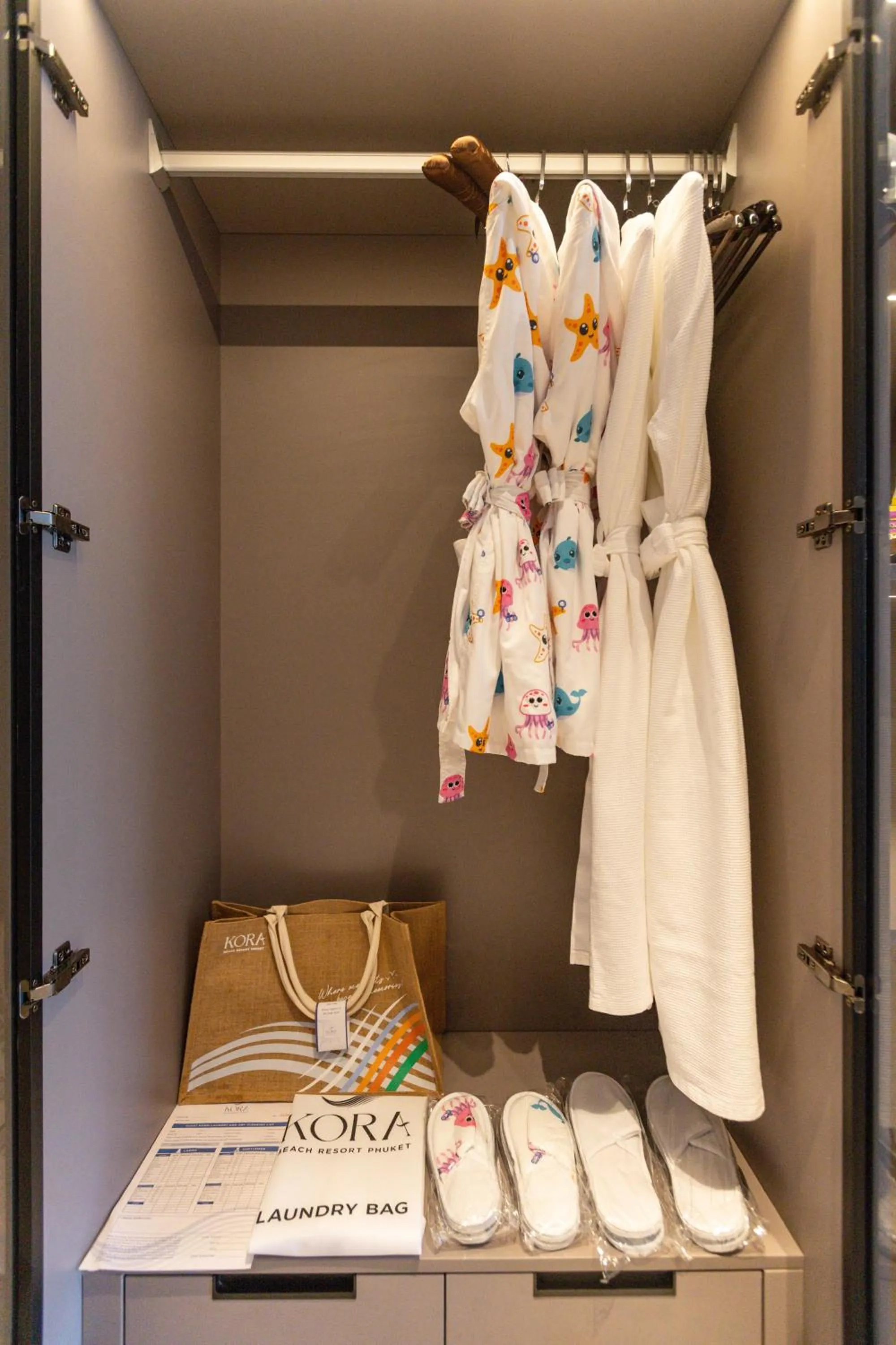 wardrobe in Kora Beach Resort Phuket