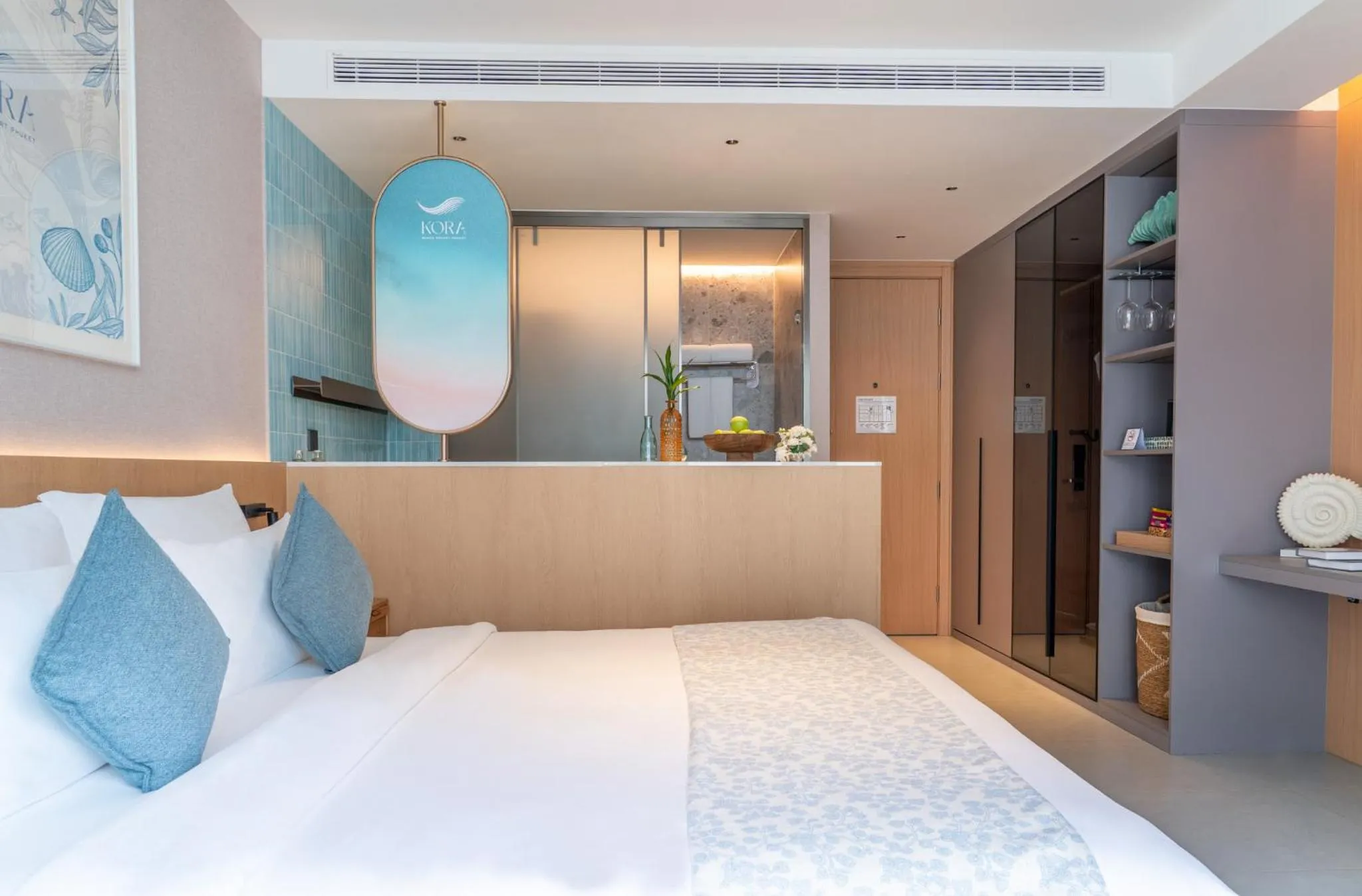 wardrobe, Bed in Kora Beach Resort Phuket