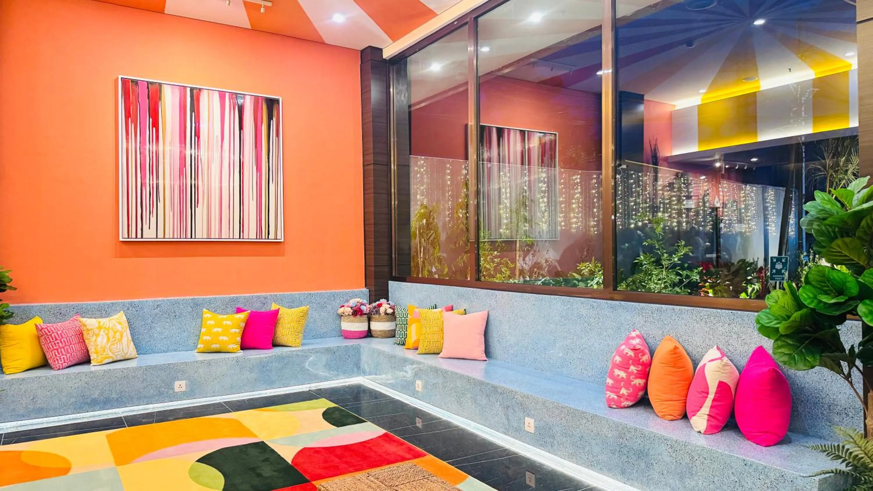 Seating area in Yellow Bee Resort Cililitan