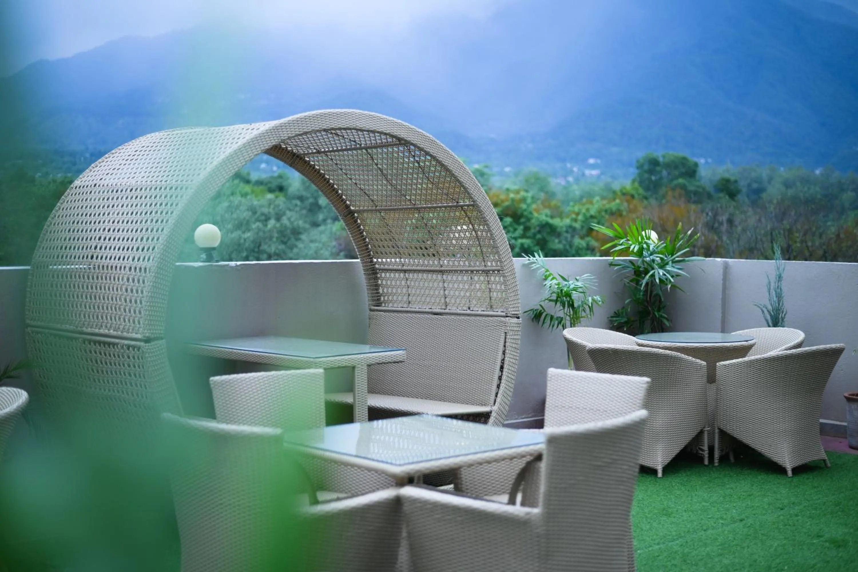 Balcony/Terrace in Hotel Sagar Residency - Best Mountain View Hotel in Palampur