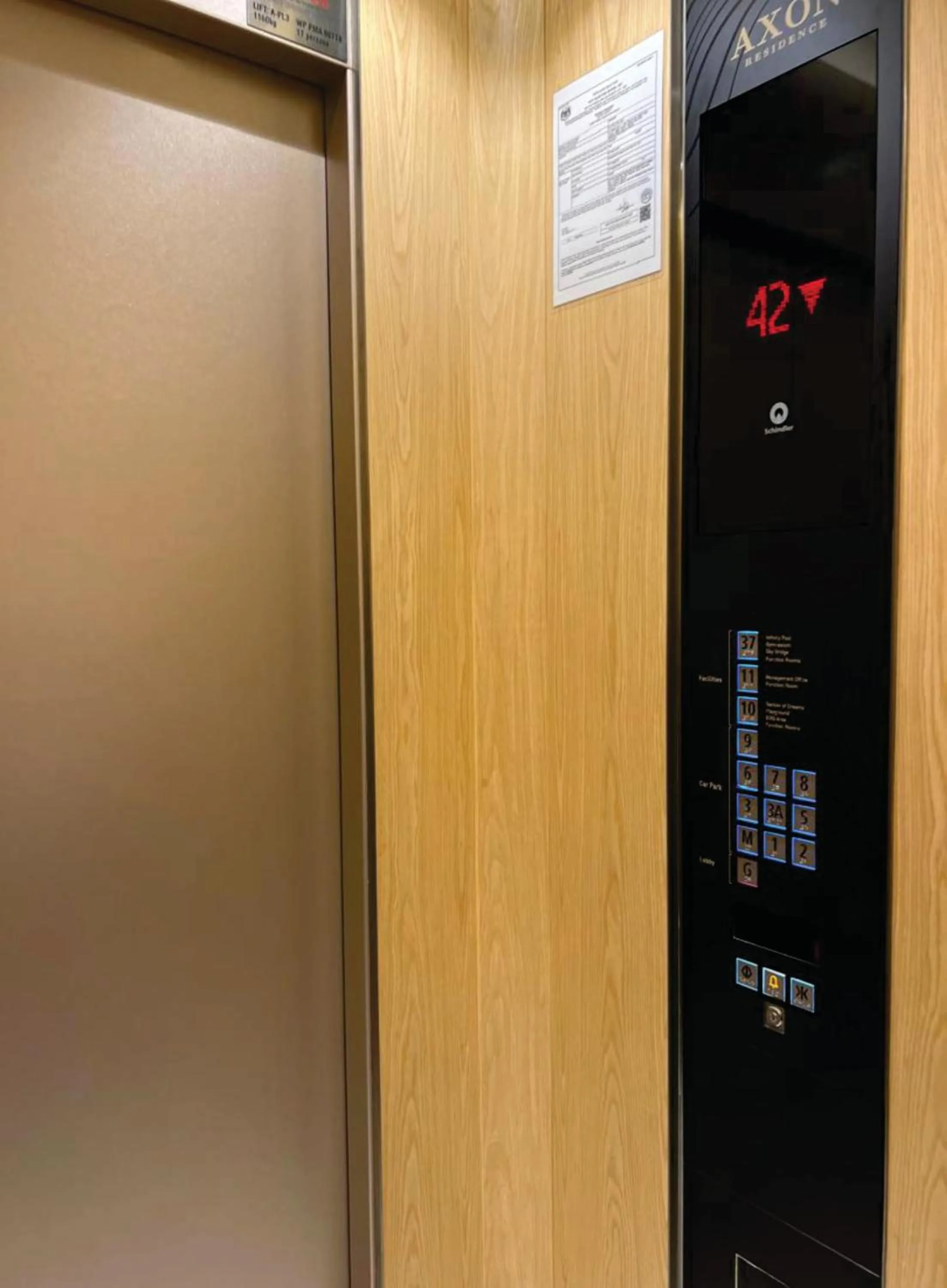 elevator in The Axon Apartment Bukit Bintang