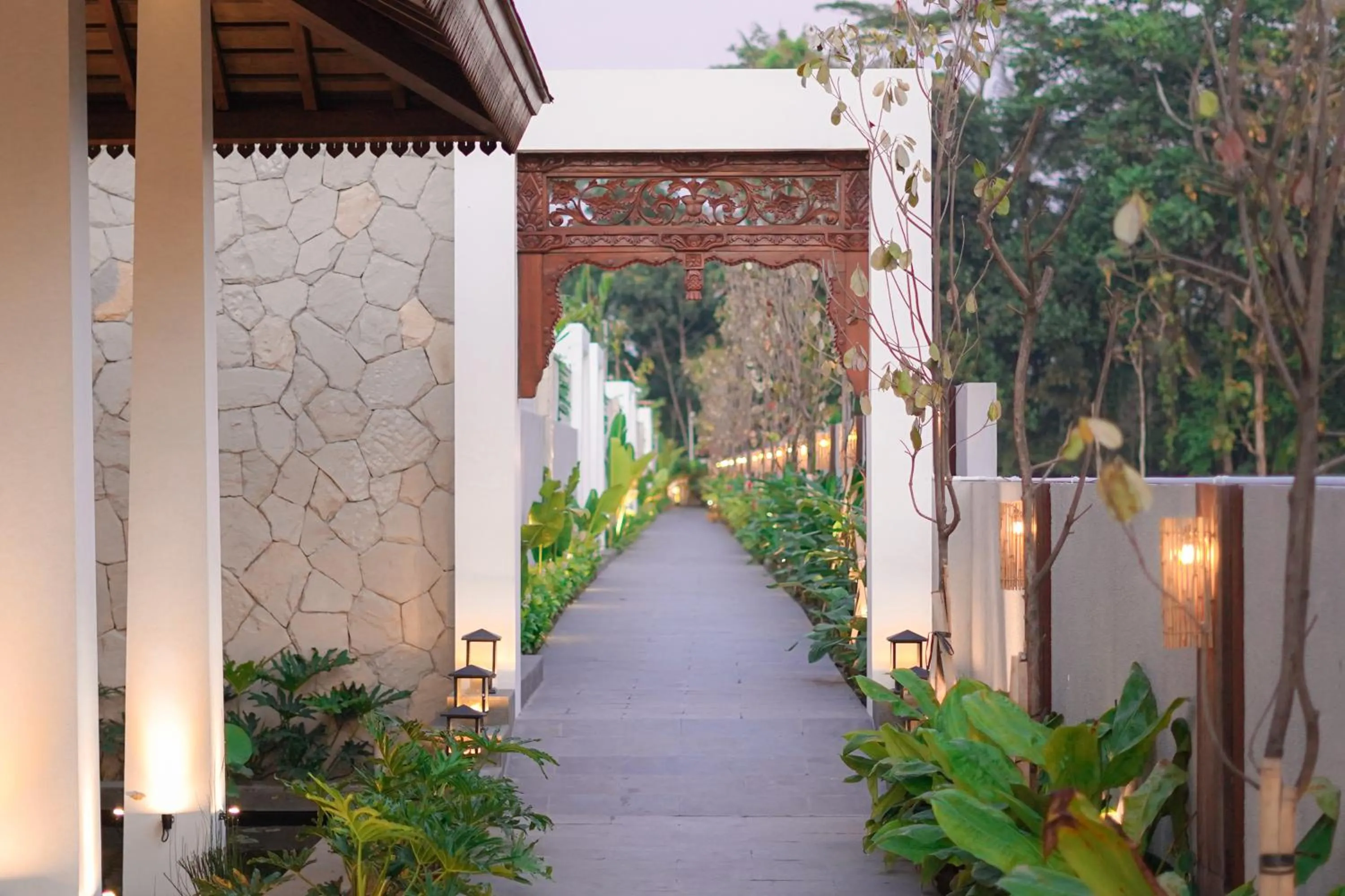 Garden view in Ubu Villa Amarta in Yogyakarta
