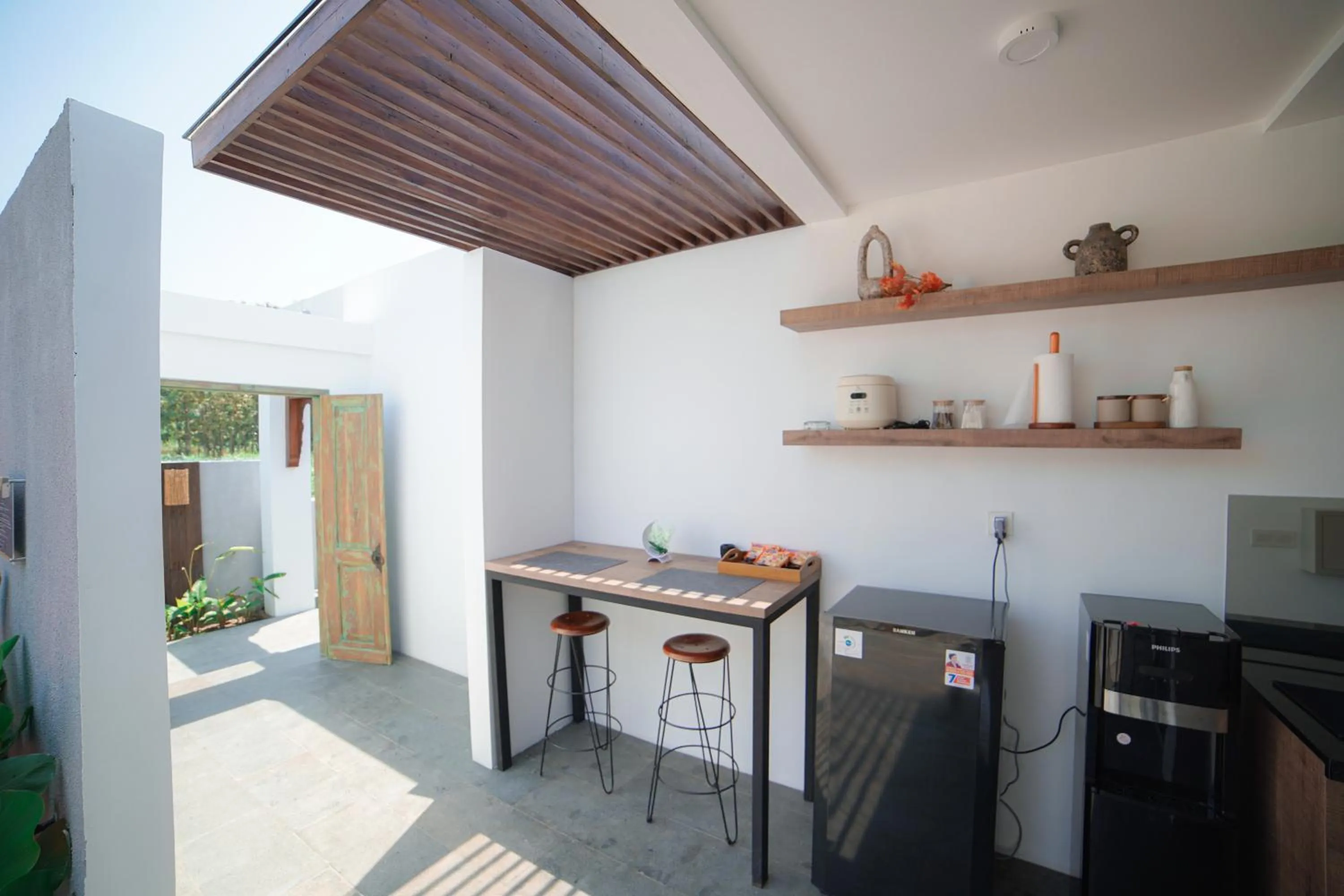 Dining area in Ubu Villa Amarta in Yogyakarta