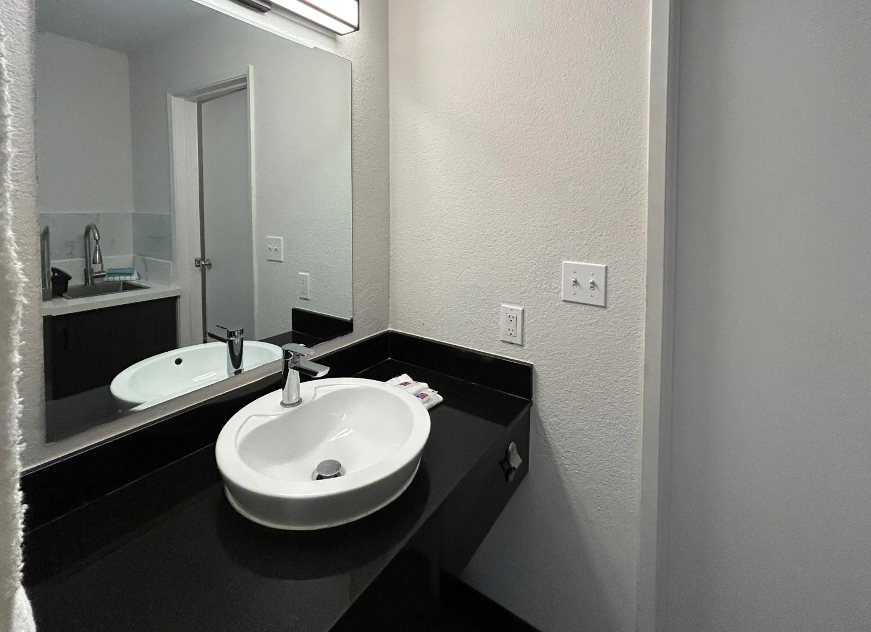 Bathroom in Studio 6 San Diego, CA Hotel Circle Mission Valley