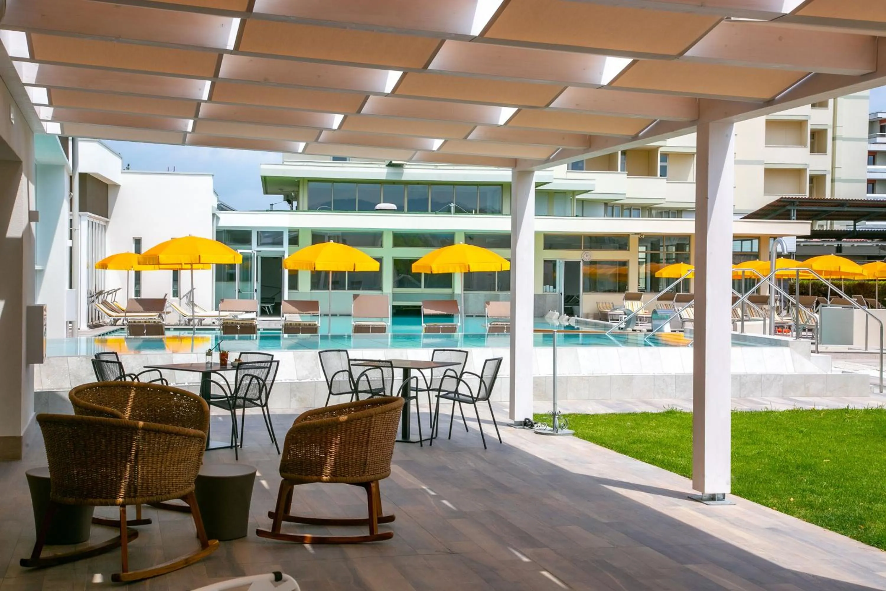 Patio in Hotel Terme Abano Verdi