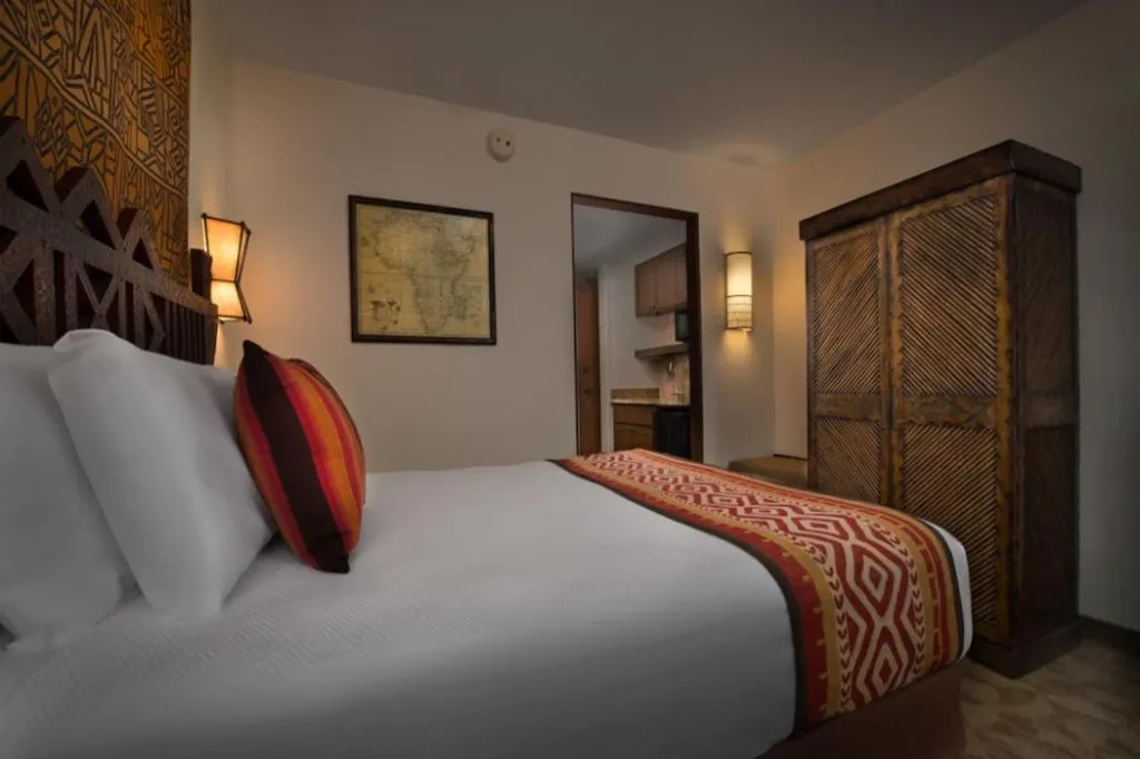 Bed in Disney's Animal Kingdom Villas - Jambo House