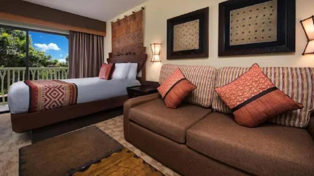 Bed in Disney's Animal Kingdom Villas - Jambo House