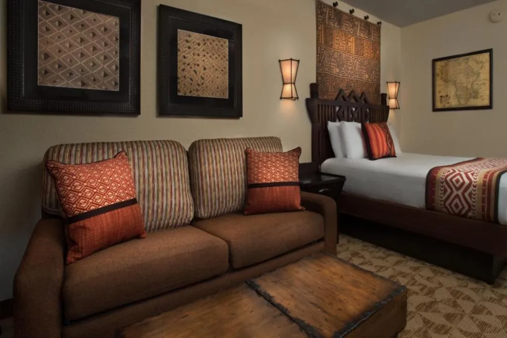 Bed in Disney's Animal Kingdom Villas - Jambo House