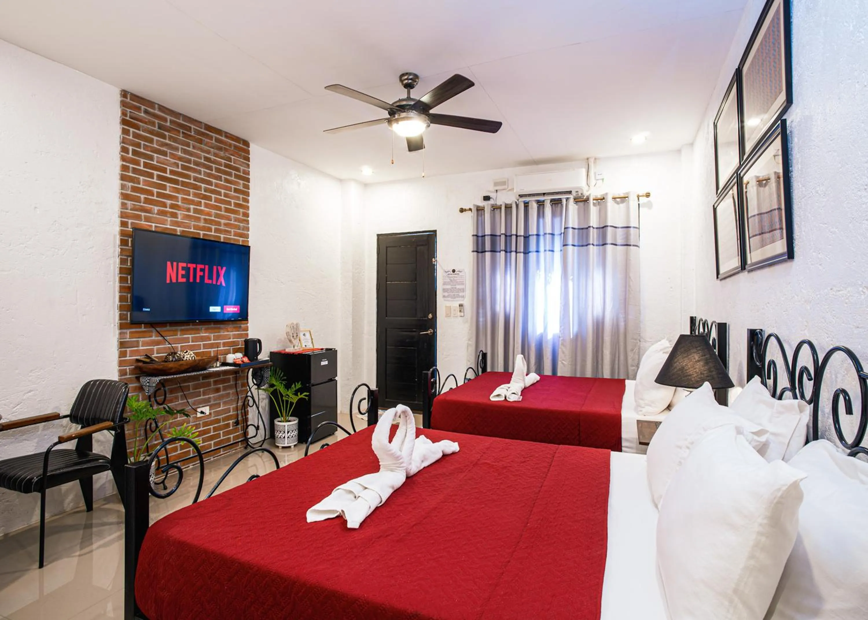 Bed in Ilocos Urban Wave Resort