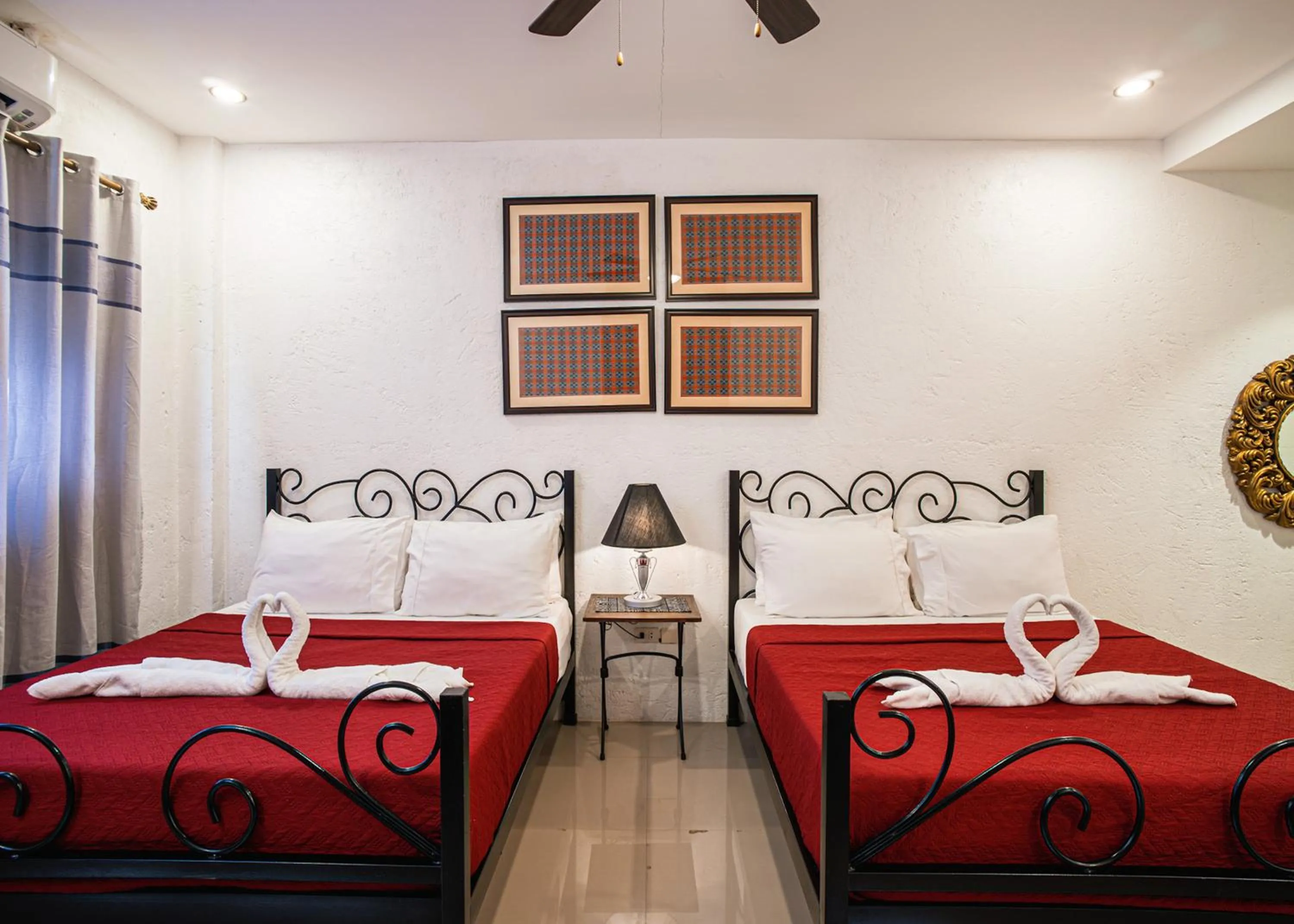 Bed in Ilocos Urban Wave Resort