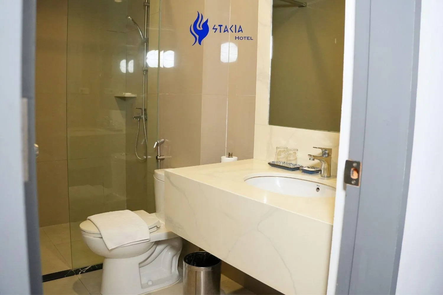 Shower in Stacia Hotel