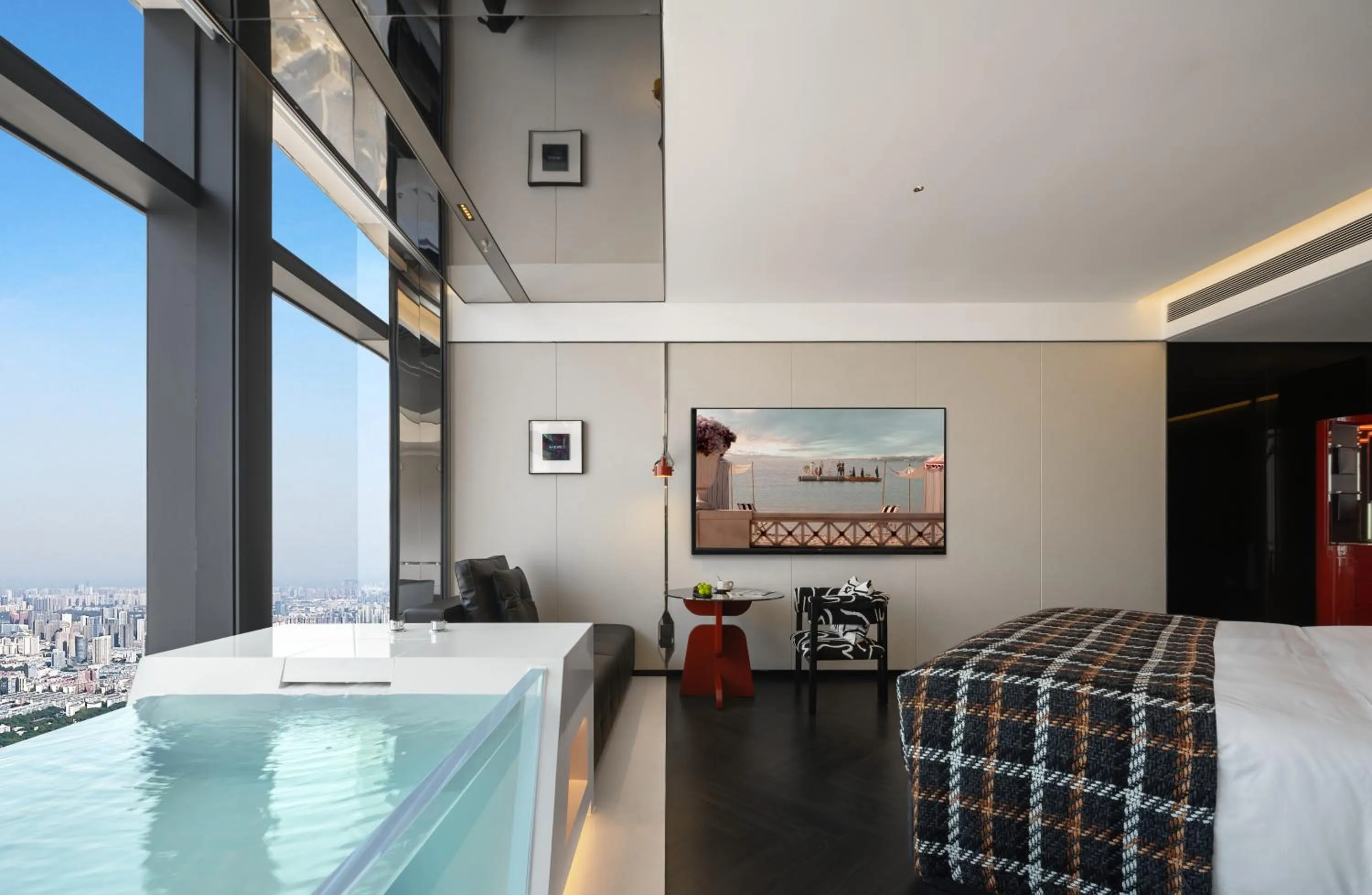 Property building, Bed in ISEYA Panoramic Hotel Changsha Wuyi Square Flagship