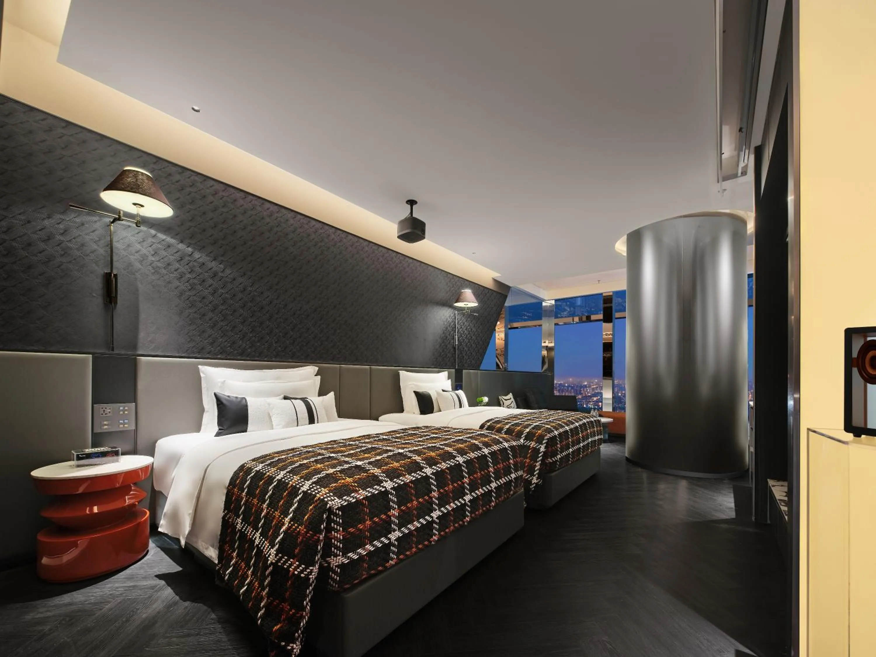 Bed in ISEYA Panoramic Hotel Changsha Wuyi Square Flagship