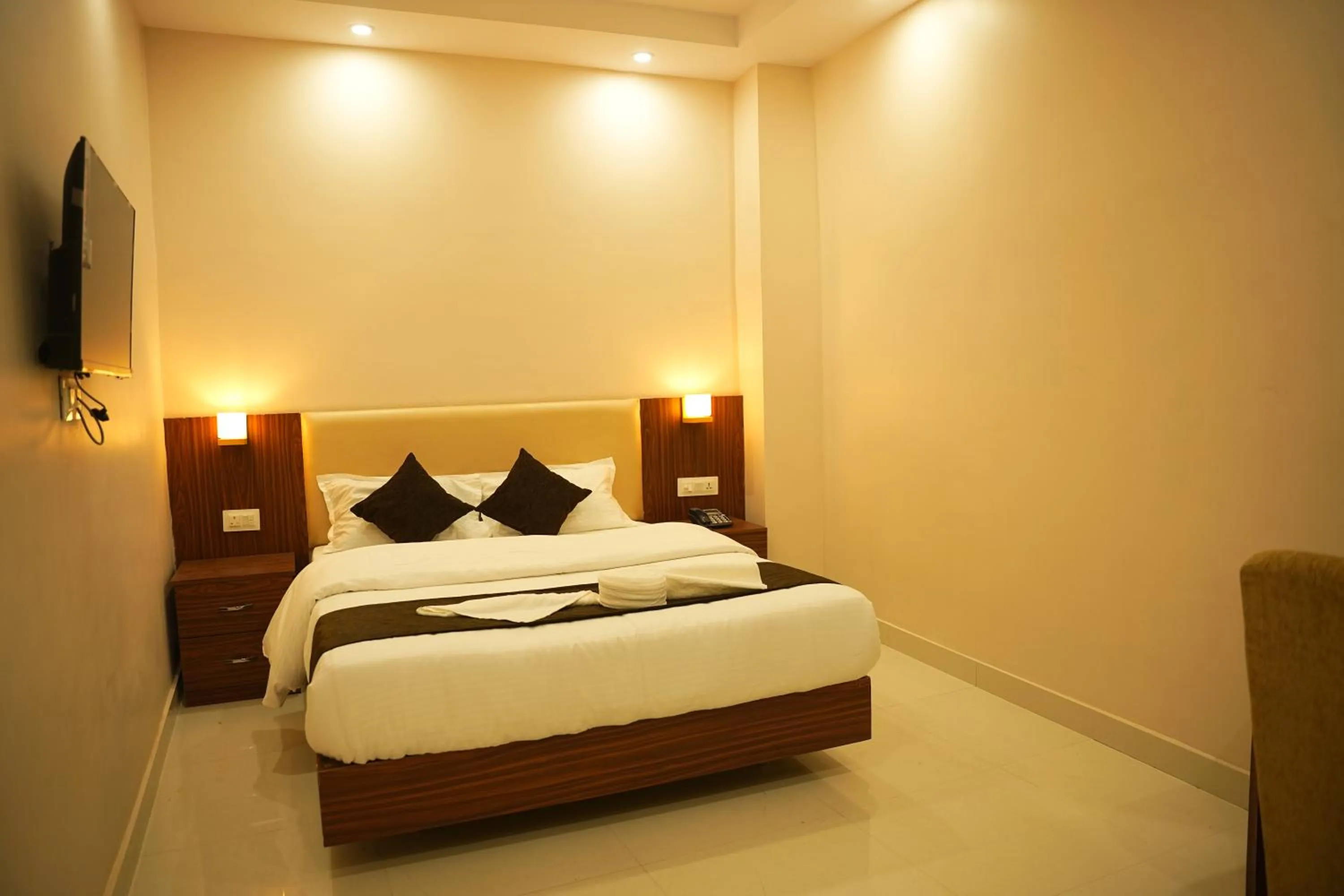 Bed in Hotel Mystic Mithila