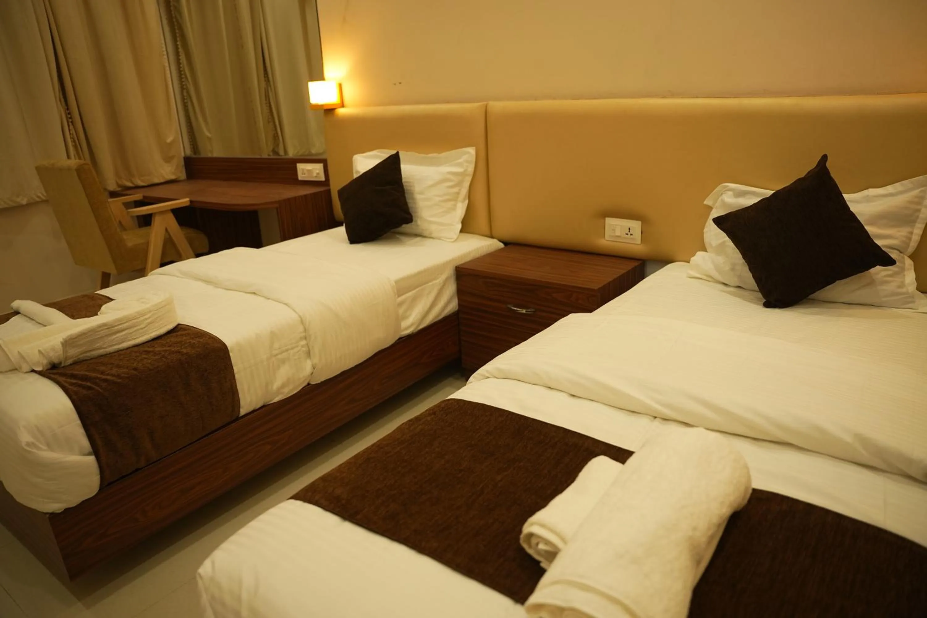 Bed in Hotel Mystic Mithila