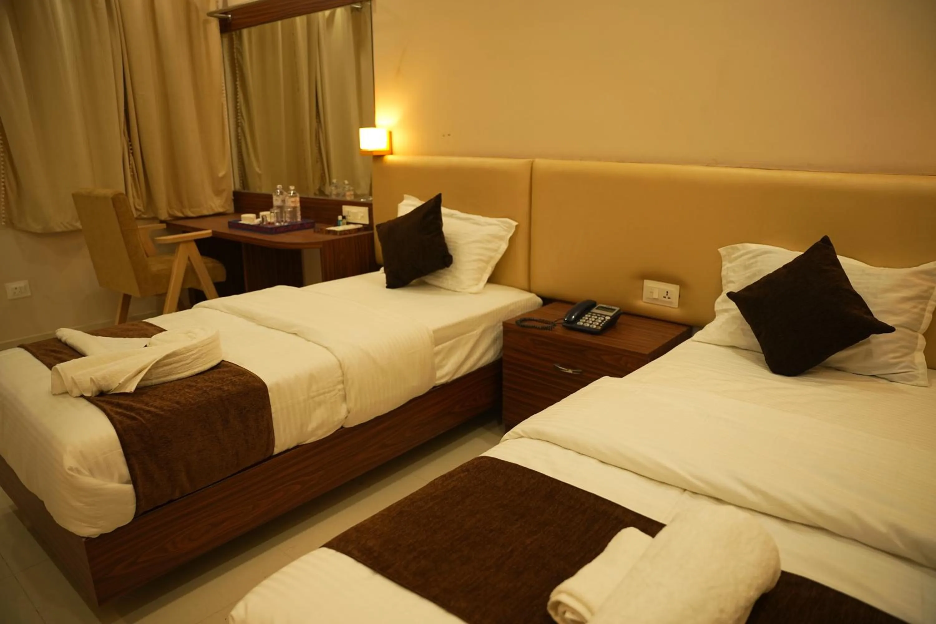 Bed in Hotel Mystic Mithila