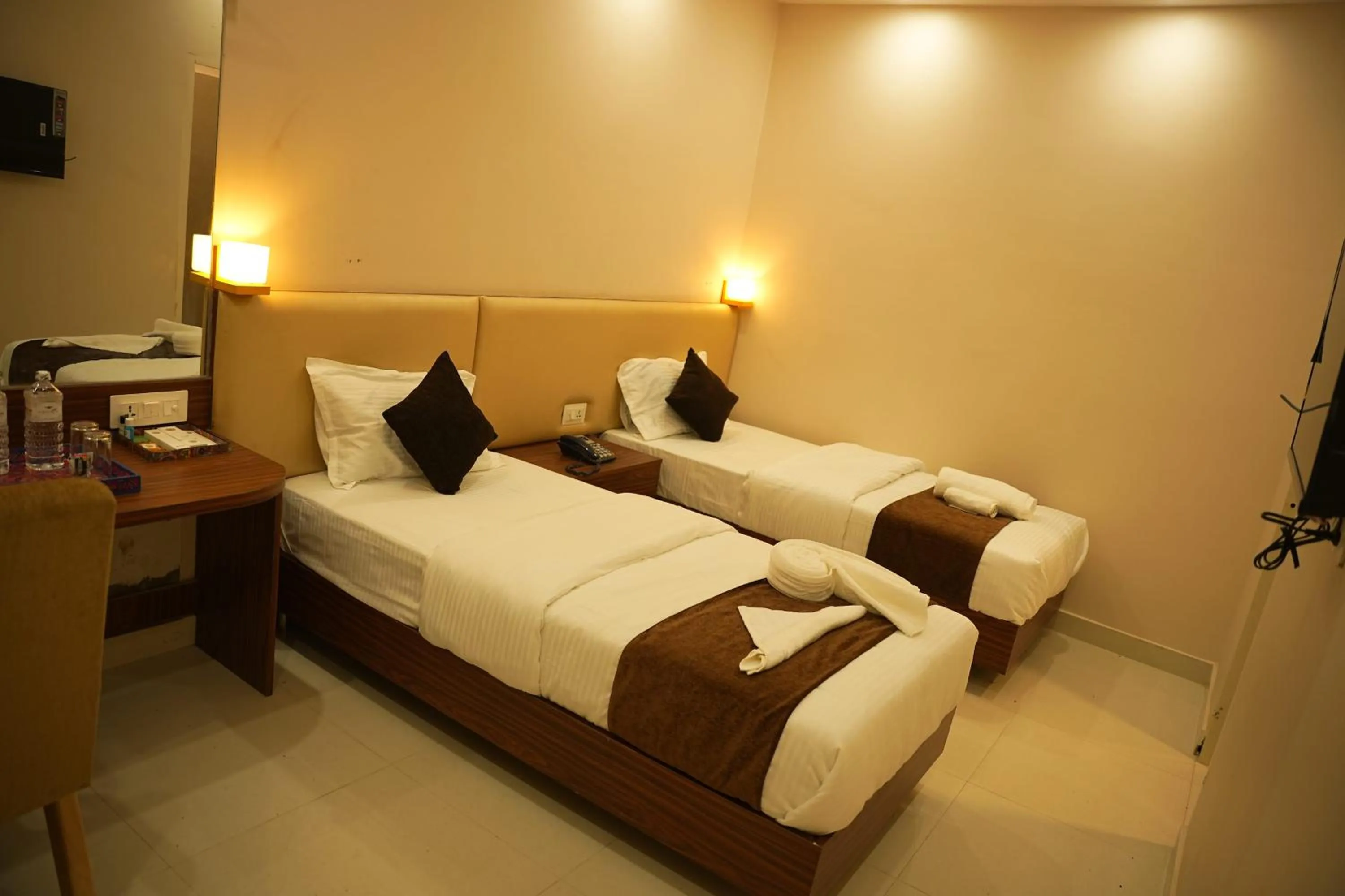 Bed in Hotel Mystic Mithila