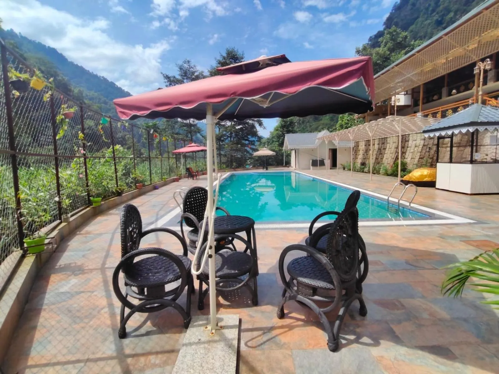 Pool view in Nature's Nest Resort