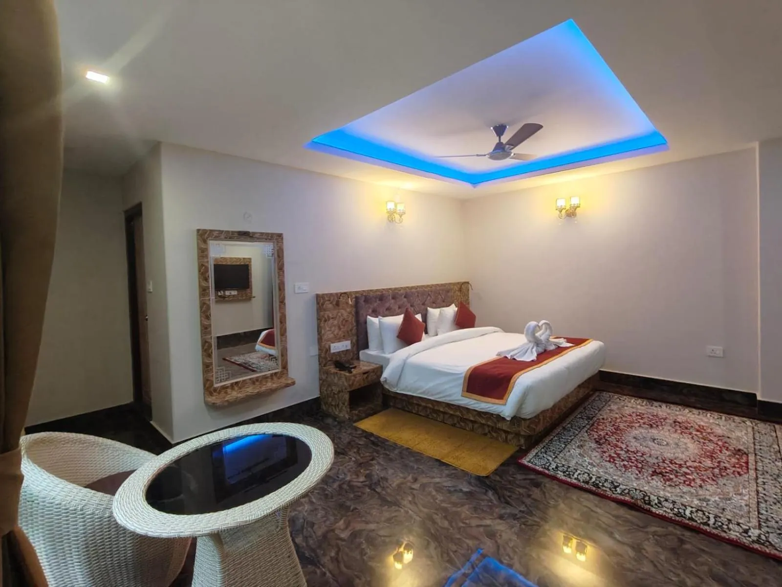 Bed in Nature's Nest Resort