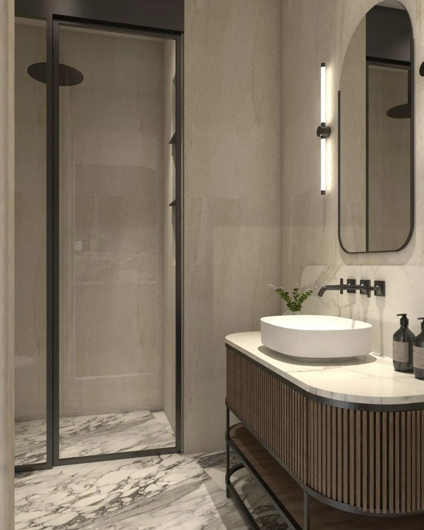 Shower in Rua Augusta