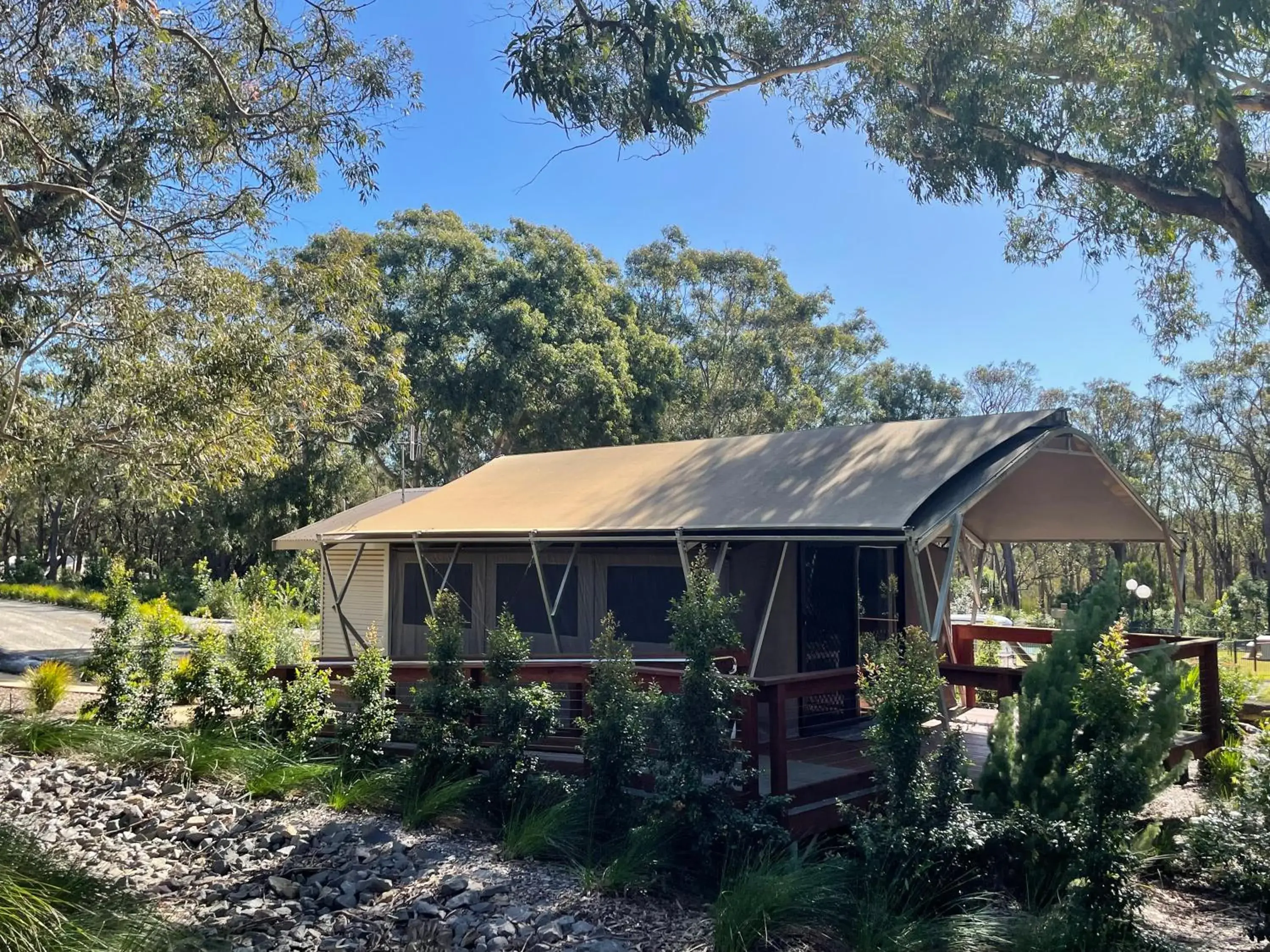 Superior Glamping Tent Accessible in Port Stephens Koala Sanctuary Superior Glamping Tent Accessible in Port Stephens Koala Sanctuary