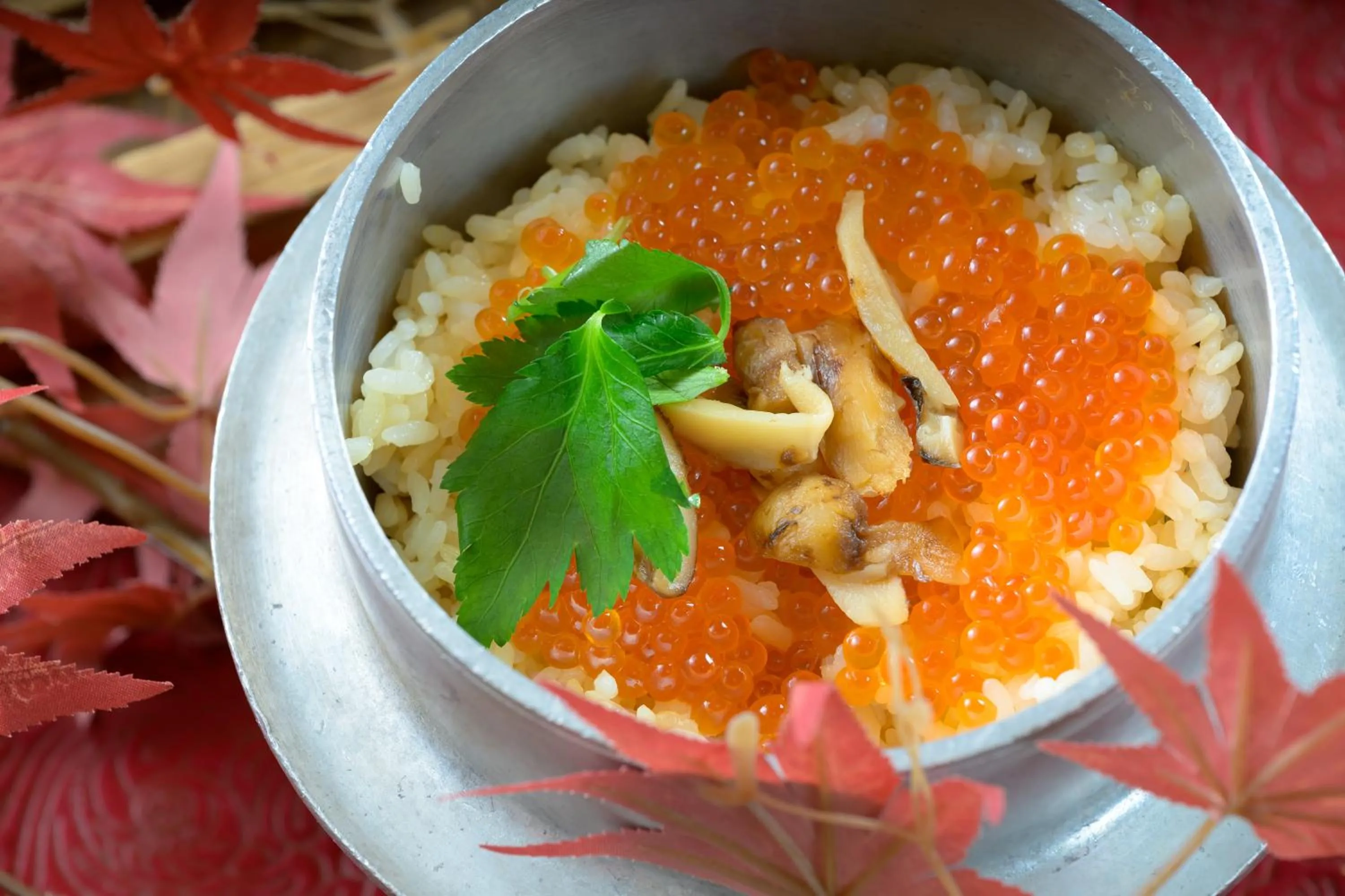 Food close-up in Senkeien Tsukioka Hotel