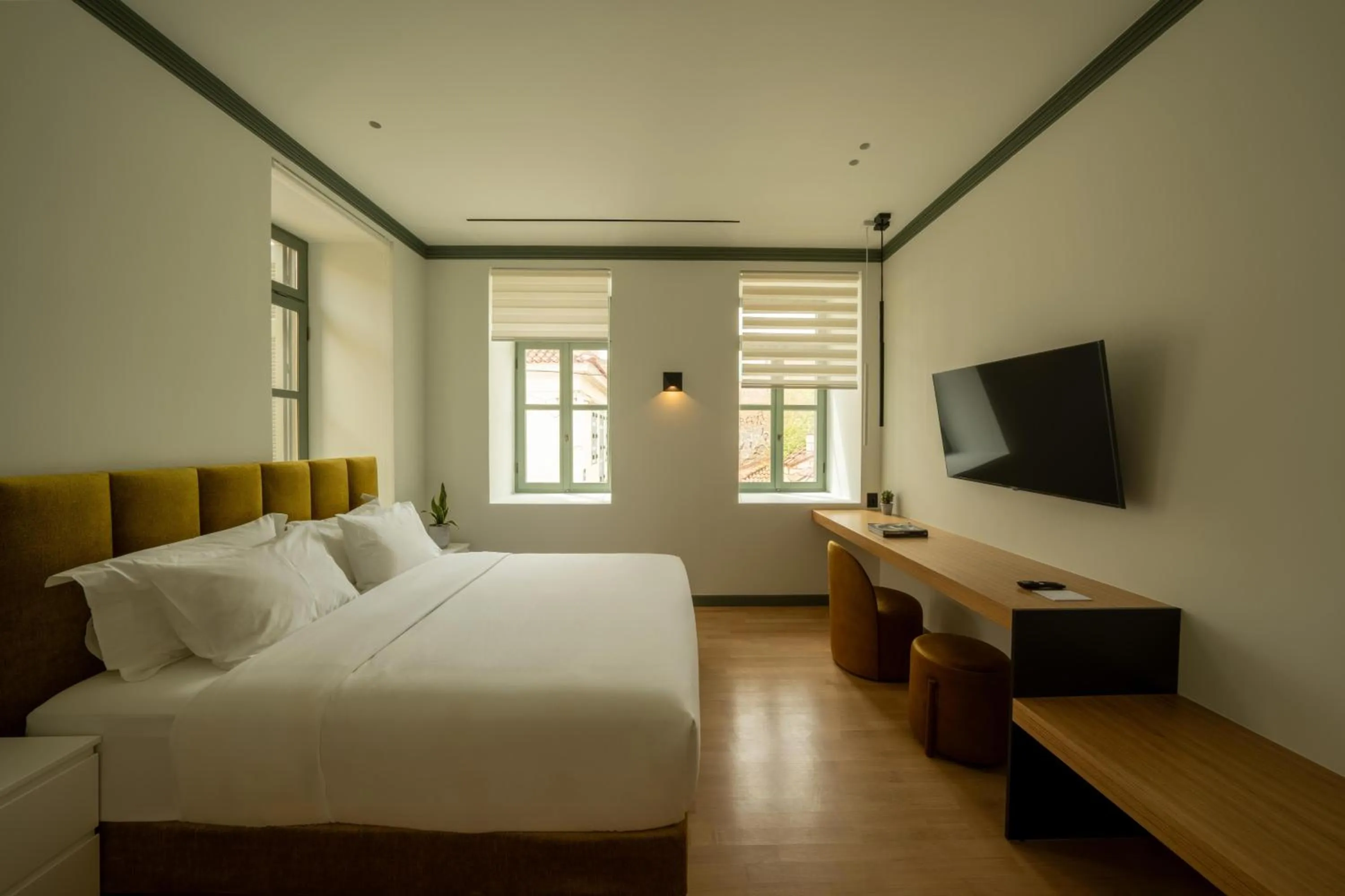 Bed in Whisper Athens Suites