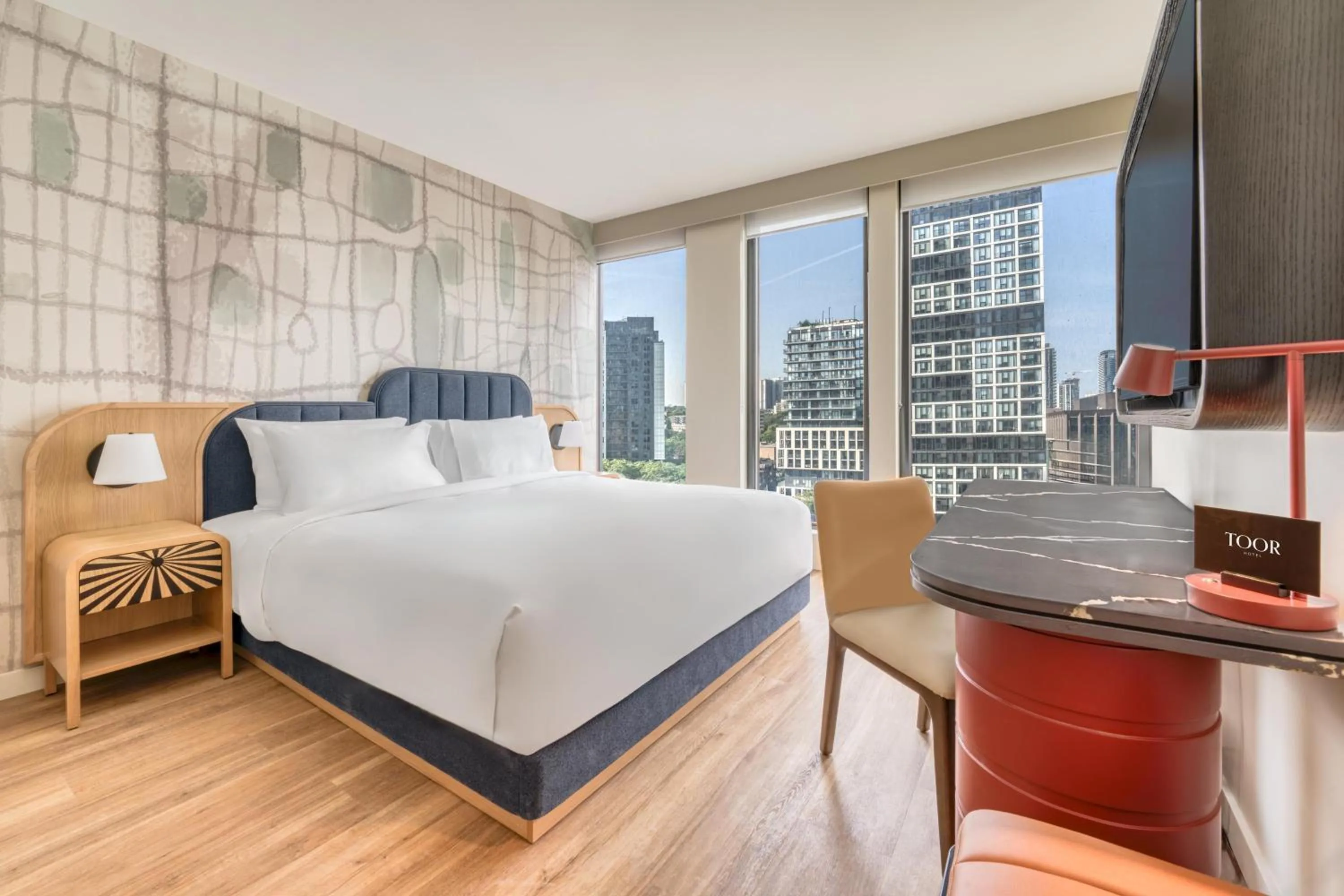 View (from property/room), Bed in Toor Hotel Toronto, Part Of Jdv By Hyatt