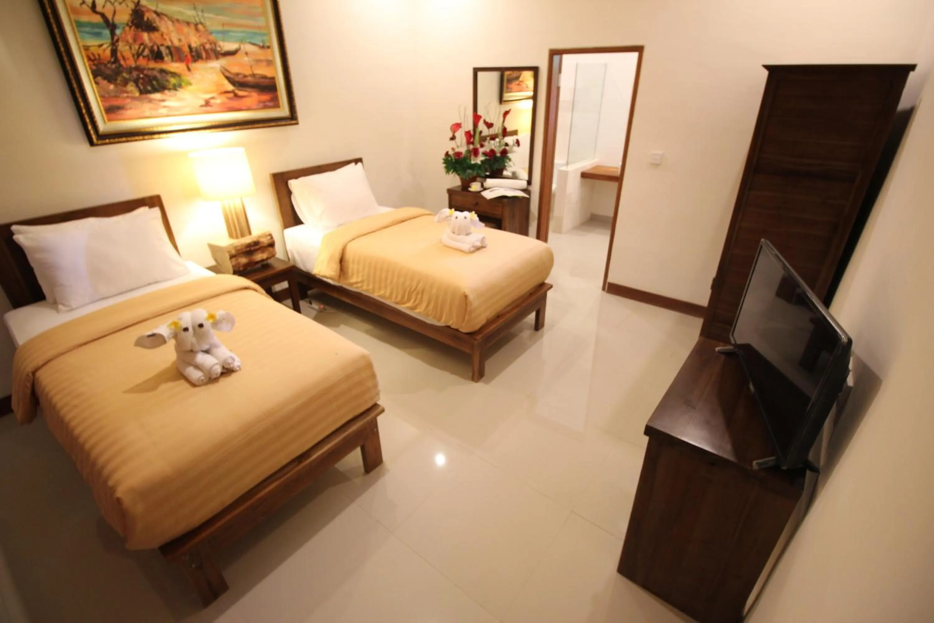 Bed in Mina Tanjung Hotel