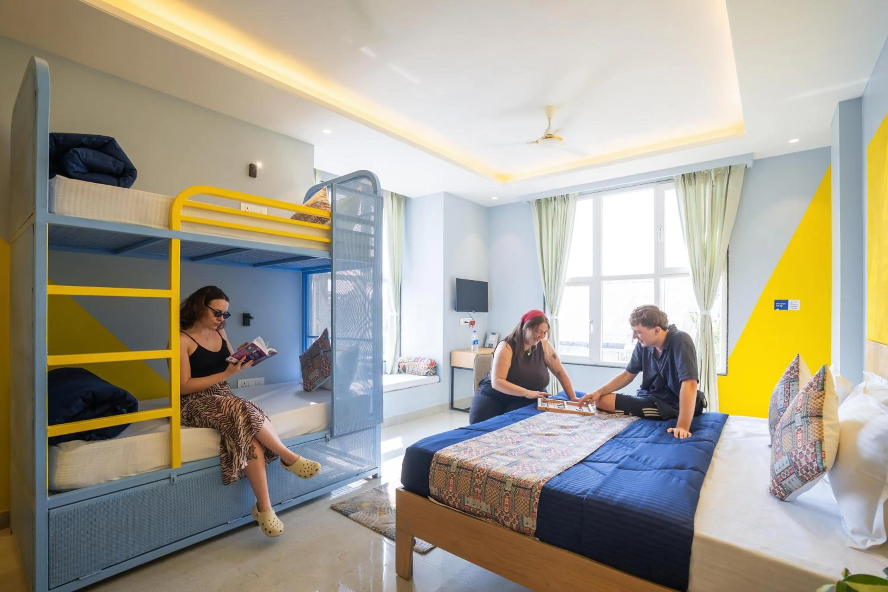 View (from property/room), Bed in Shalom Backpackers Jaipur