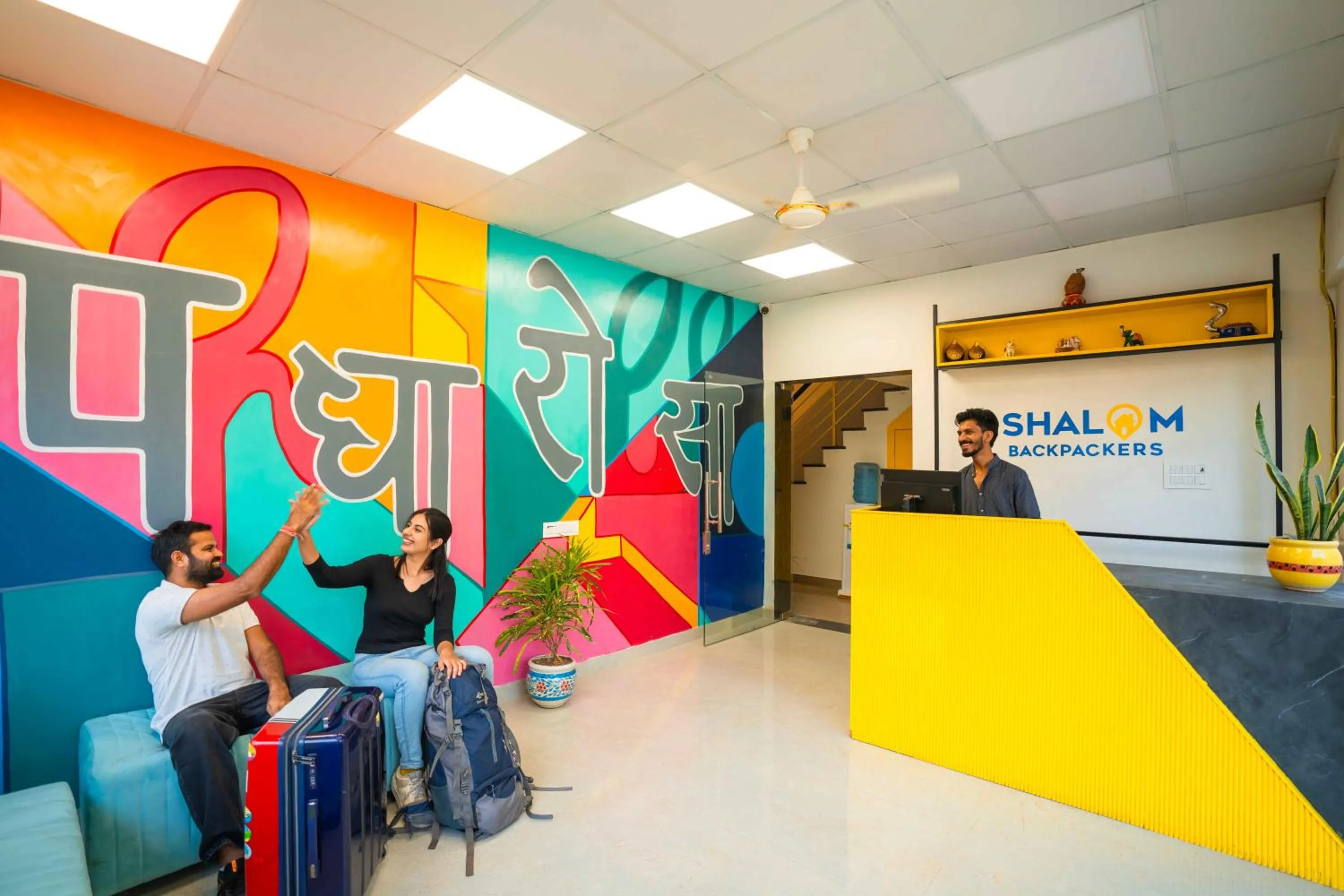 Lobby or reception in Shalom Backpackers Jaipur