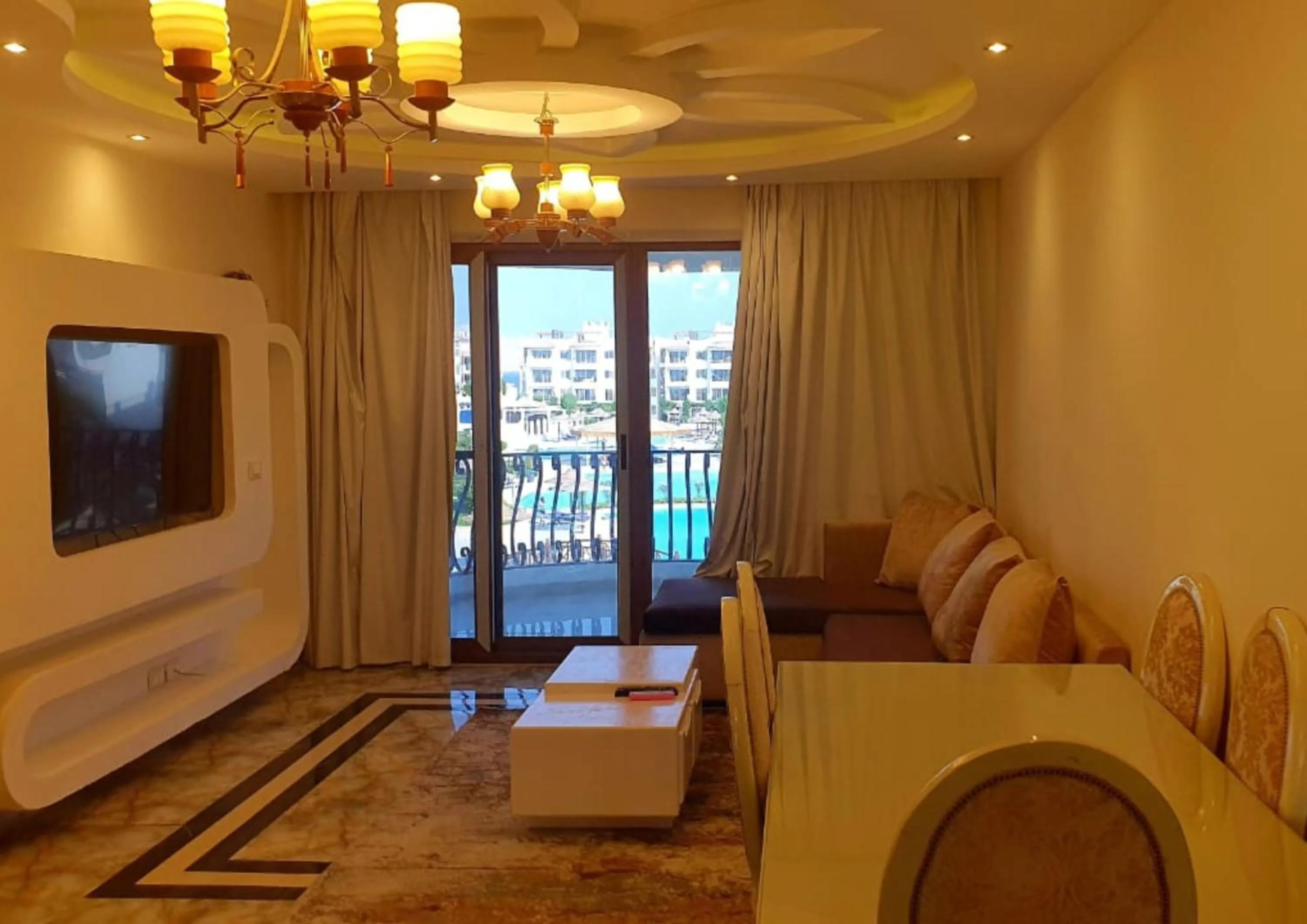 Communal lounge/ TV room in Luxury Sharm Hills Resort