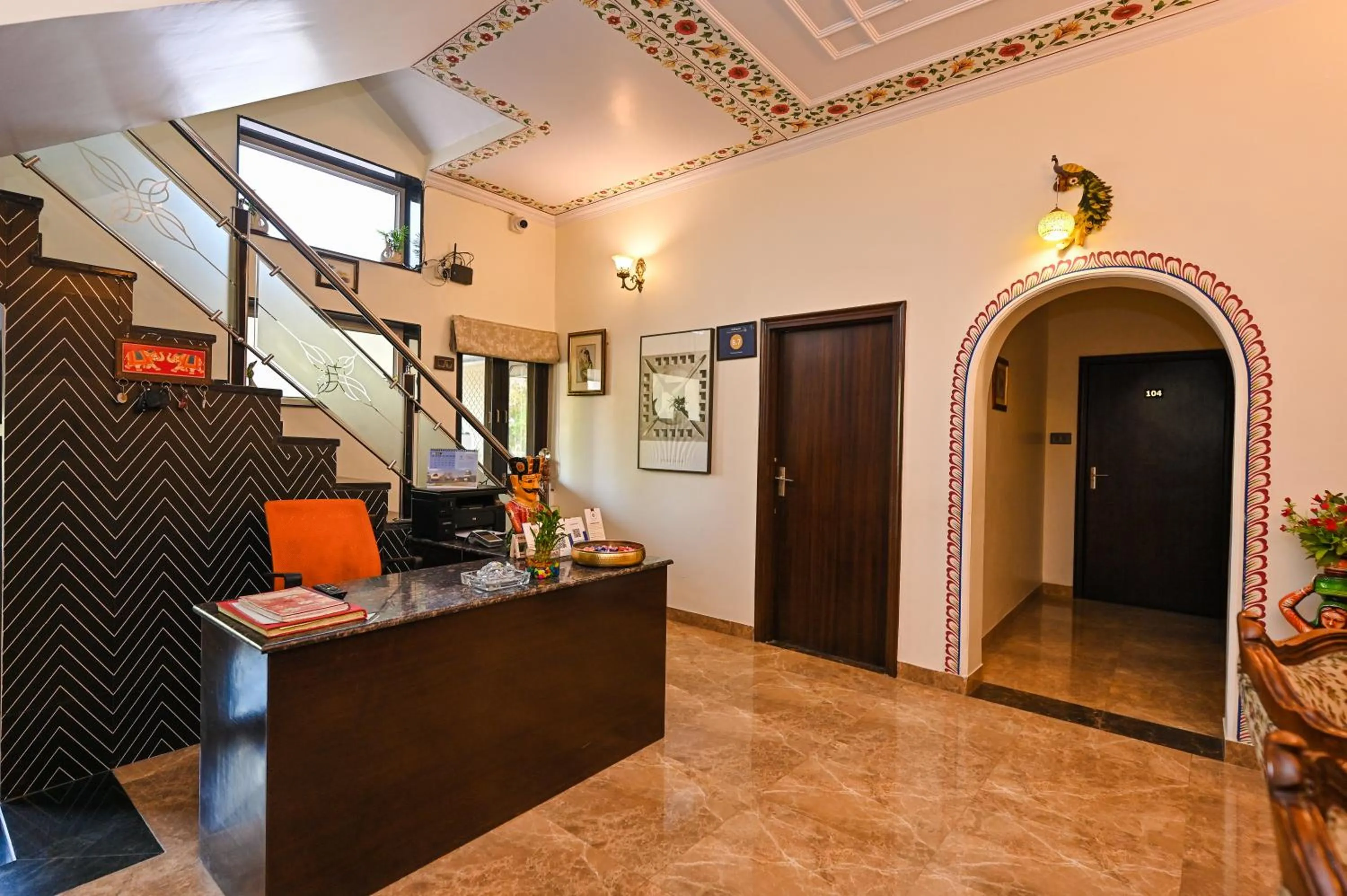 Lobby or reception in Harnawa Haveli - A Boutique Heritage Stay