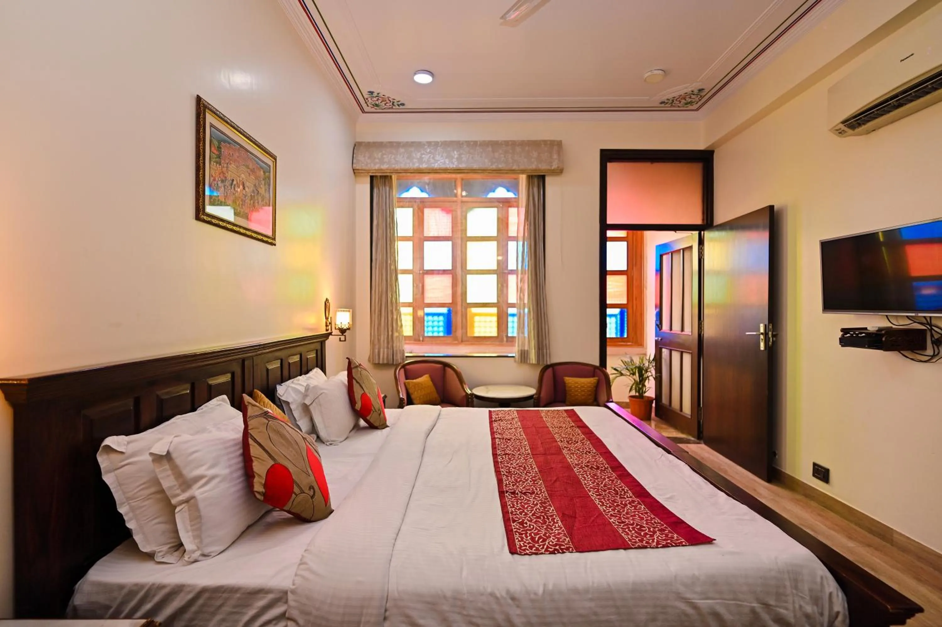 Bedroom, Bed in Harnawa Haveli - A Boutique Heritage Stay